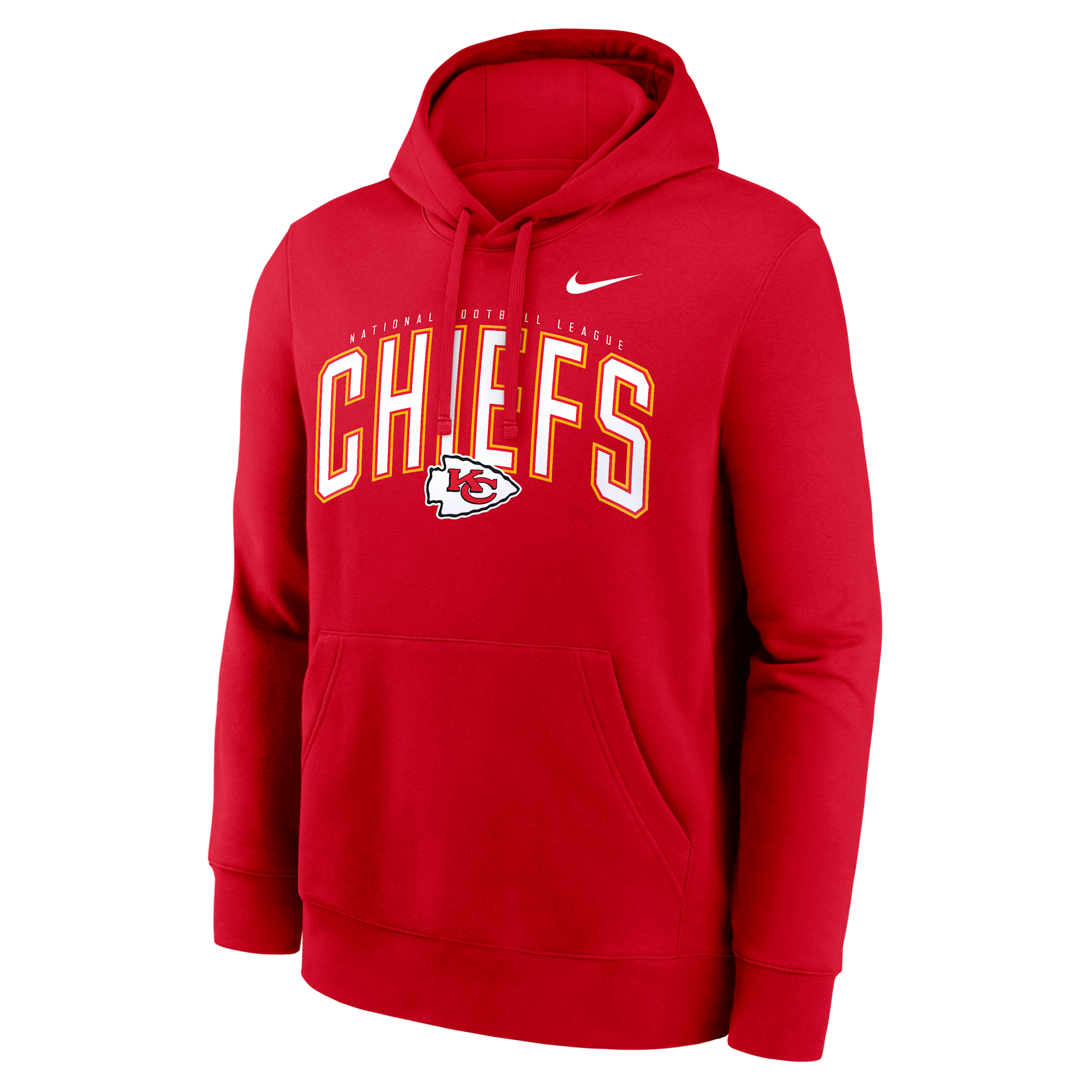 Nike Men's Kansas City Chiefs Expect Victory Club Fleece Pullover Hoodie - Red