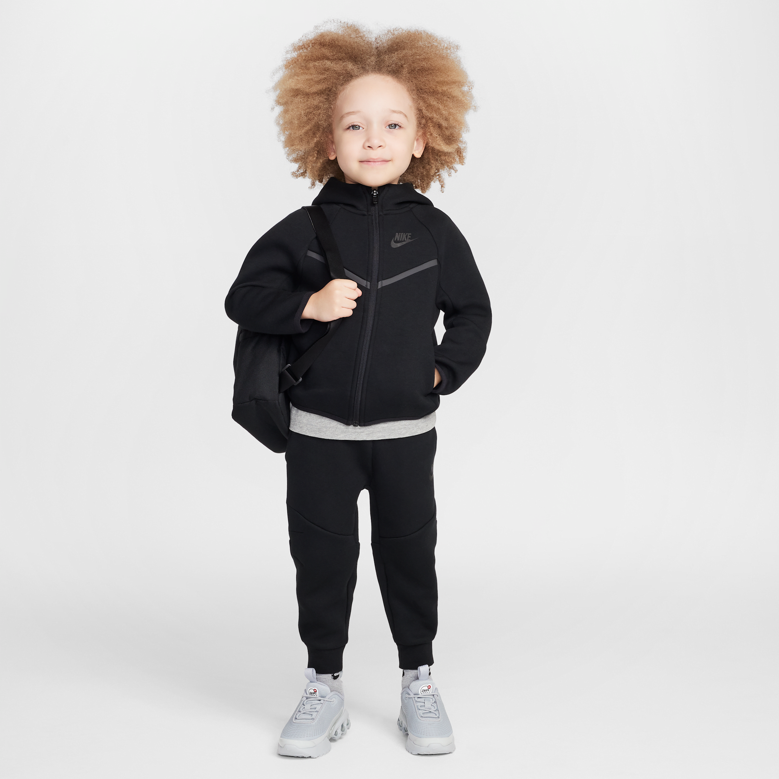 Nike Sportswear Toddler Tech Fleece 2-piece Full-zip Set In Black