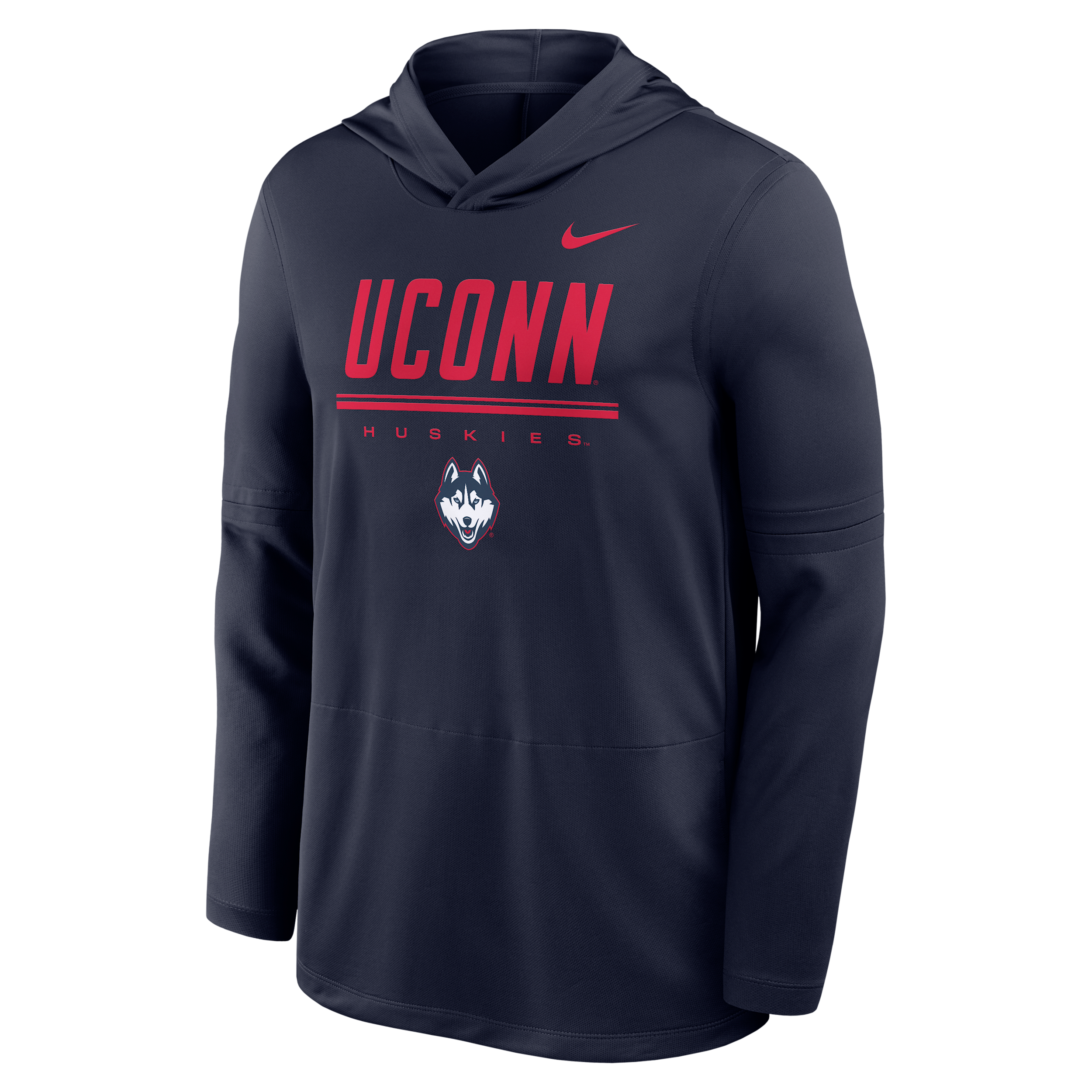 UConn Sideline Nike Men's Dri-FIT College Long-Sleeve Hooded Top in Blue | IV7928-421