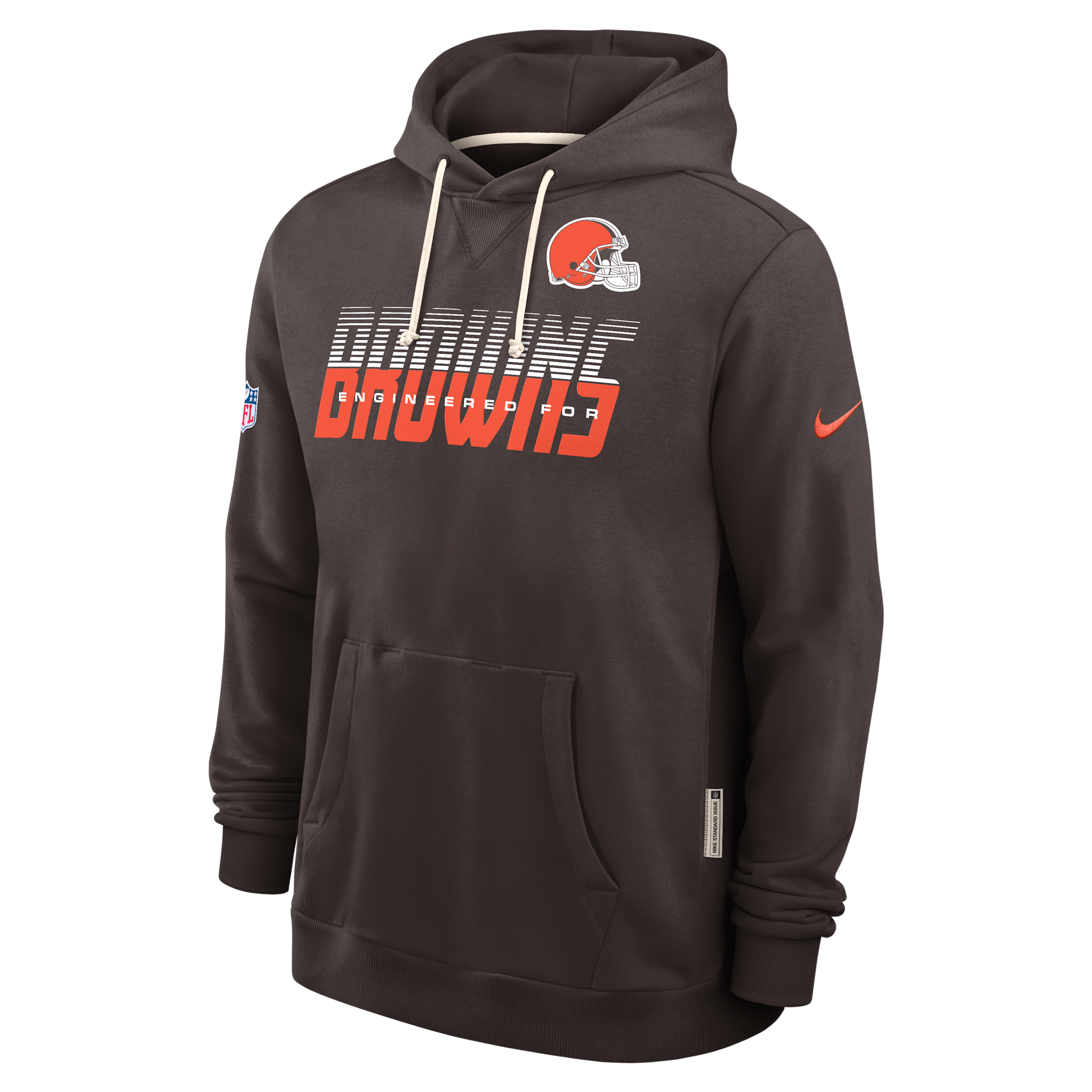 Cleveland Browns Sideline Standard Issue Nike Men's Dri-FIT NFL Pullover Hoodie in Brown | 03AZ2DI9I-SX8