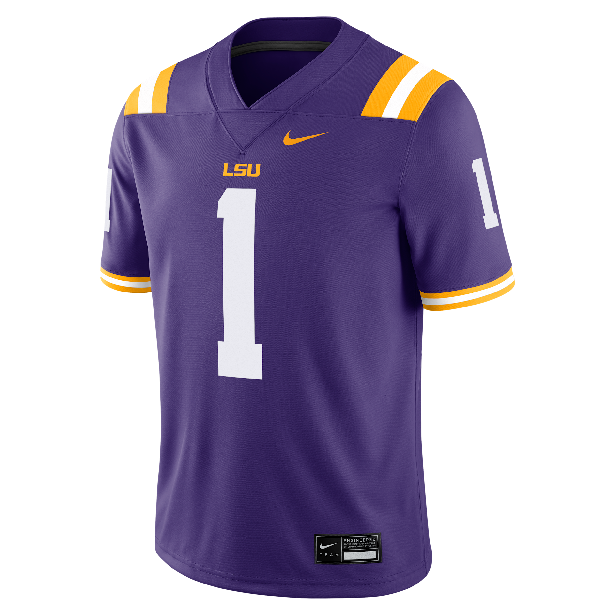 JaâMarr Chase LSU Menâs Nike Men's Dri-FIT College Game Jersey in Purple | NC2F08AKCP9-8Z3