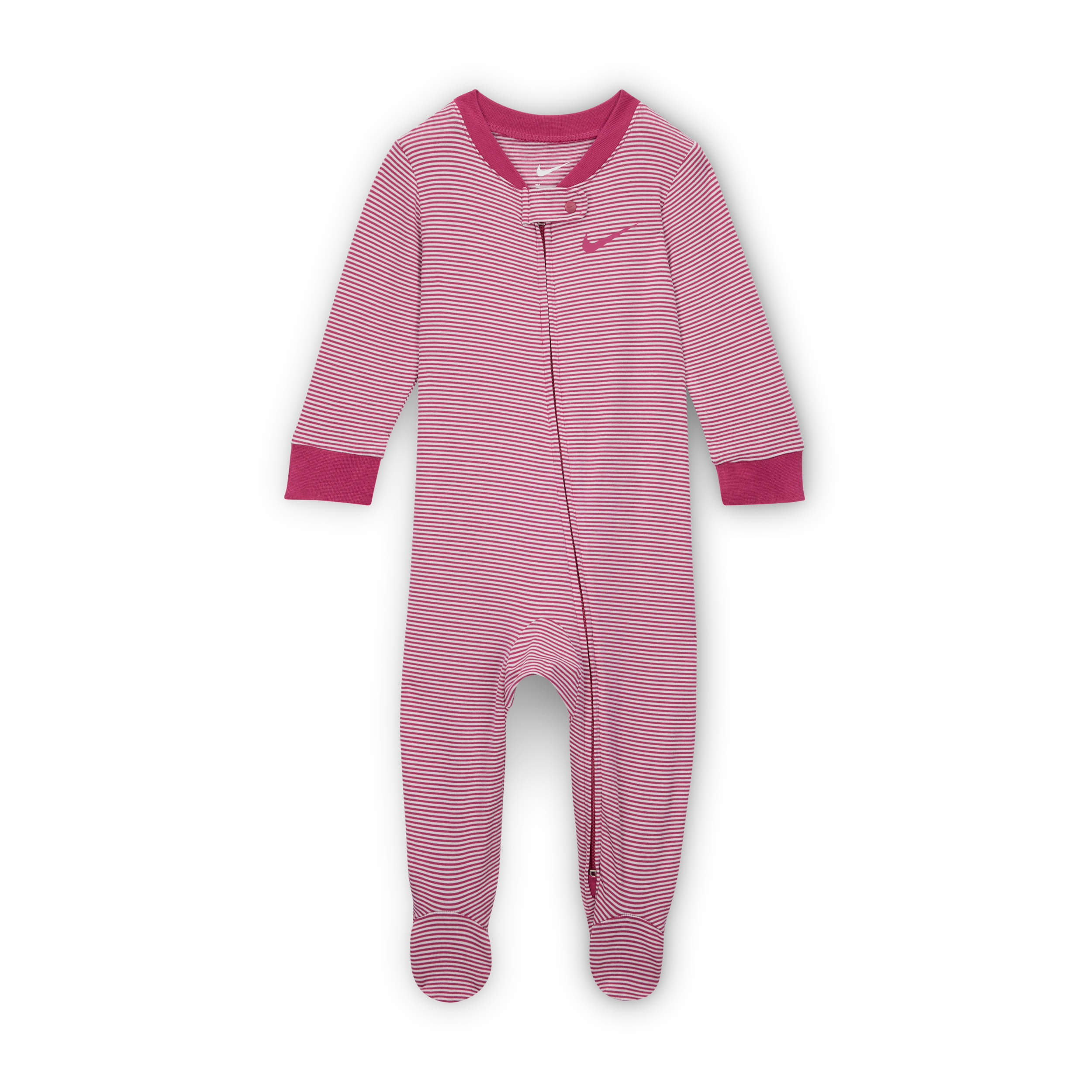 Nike Baby 0-9M Striped Footed Coverall in Pink 56M039-ADZ 15$