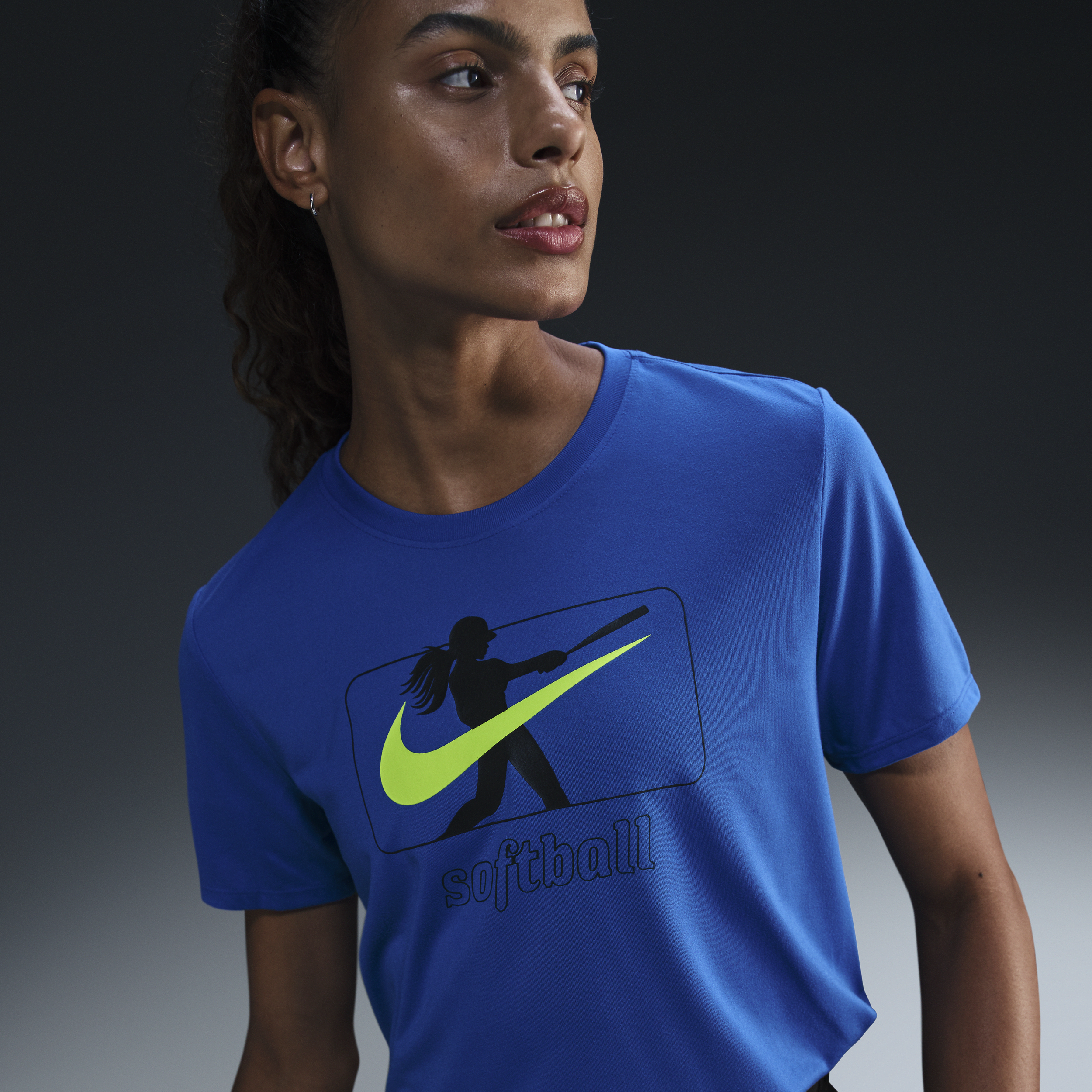 Nike Women's Dri-fit Softball T-shirt In Blue