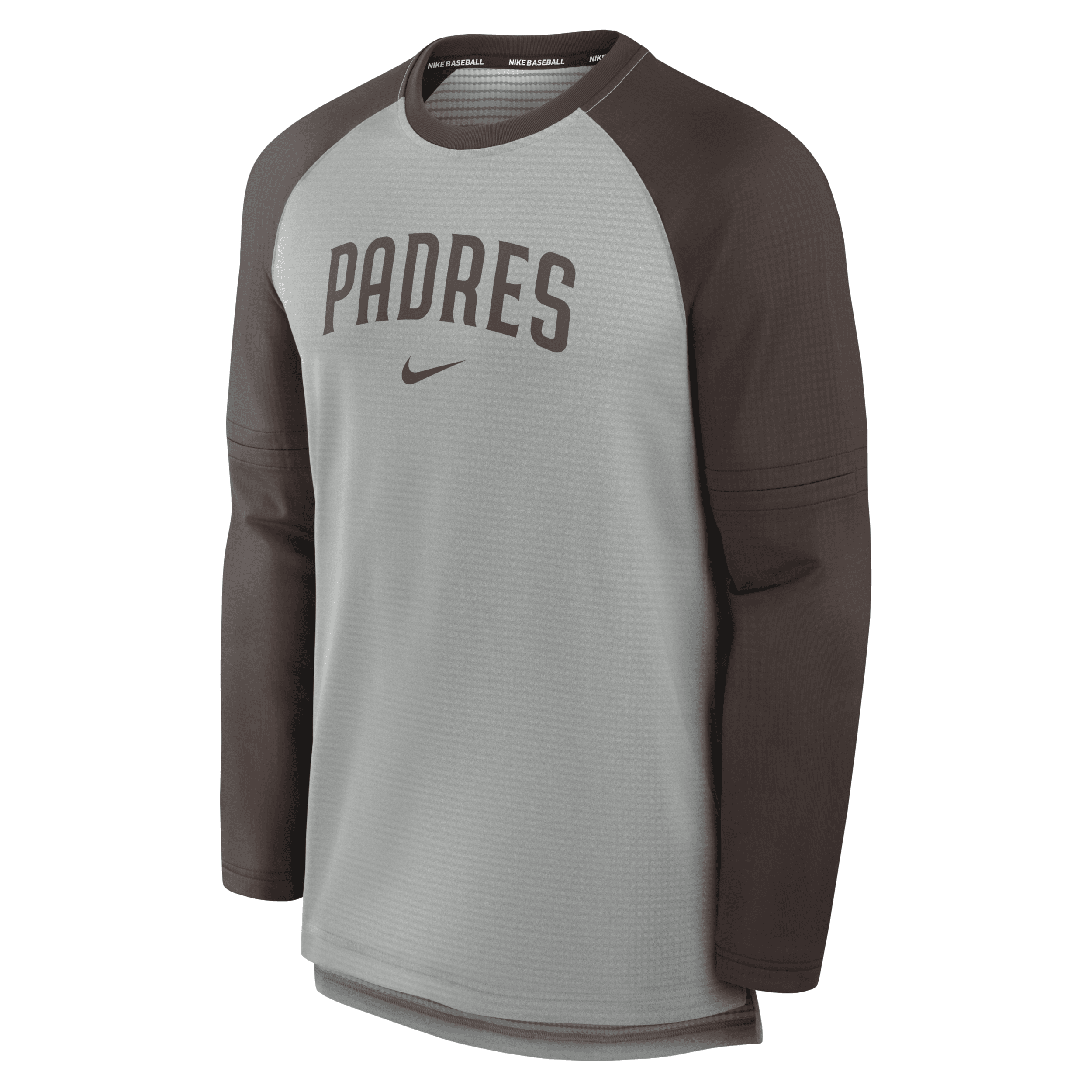 Nike San Diego Padres Authentic Collection Game Time  Men's Breathe Mlb Long-sleeve T-shirt In Grey