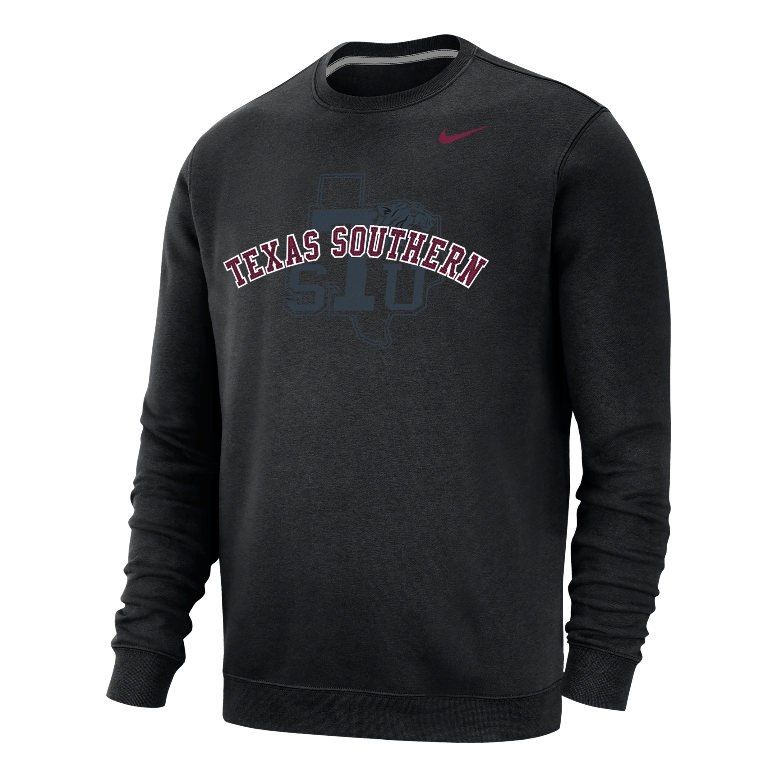 Nike Men's College Club Fleece (texas Southern) Sweatshirt In Black