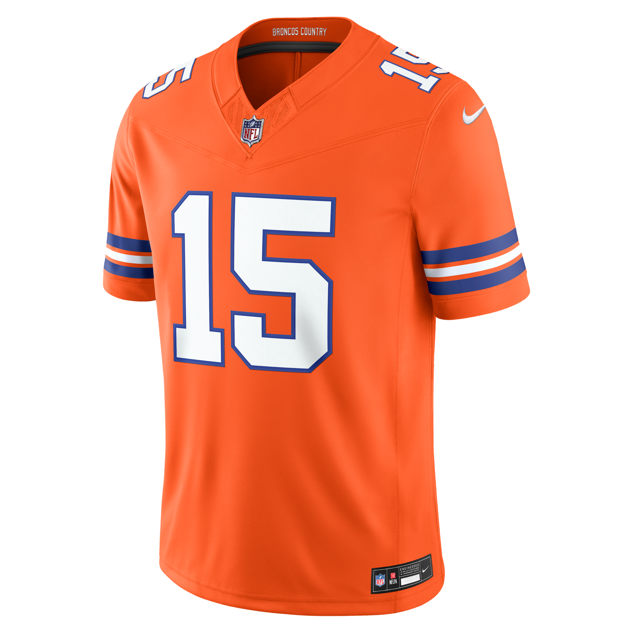 Nike Men's Nik Bonitto Orange Denver Broncos Alternate Mile High Collection 1977 Throwback Vapor F.u.s.e. Stitched Limited Jersey - Orange