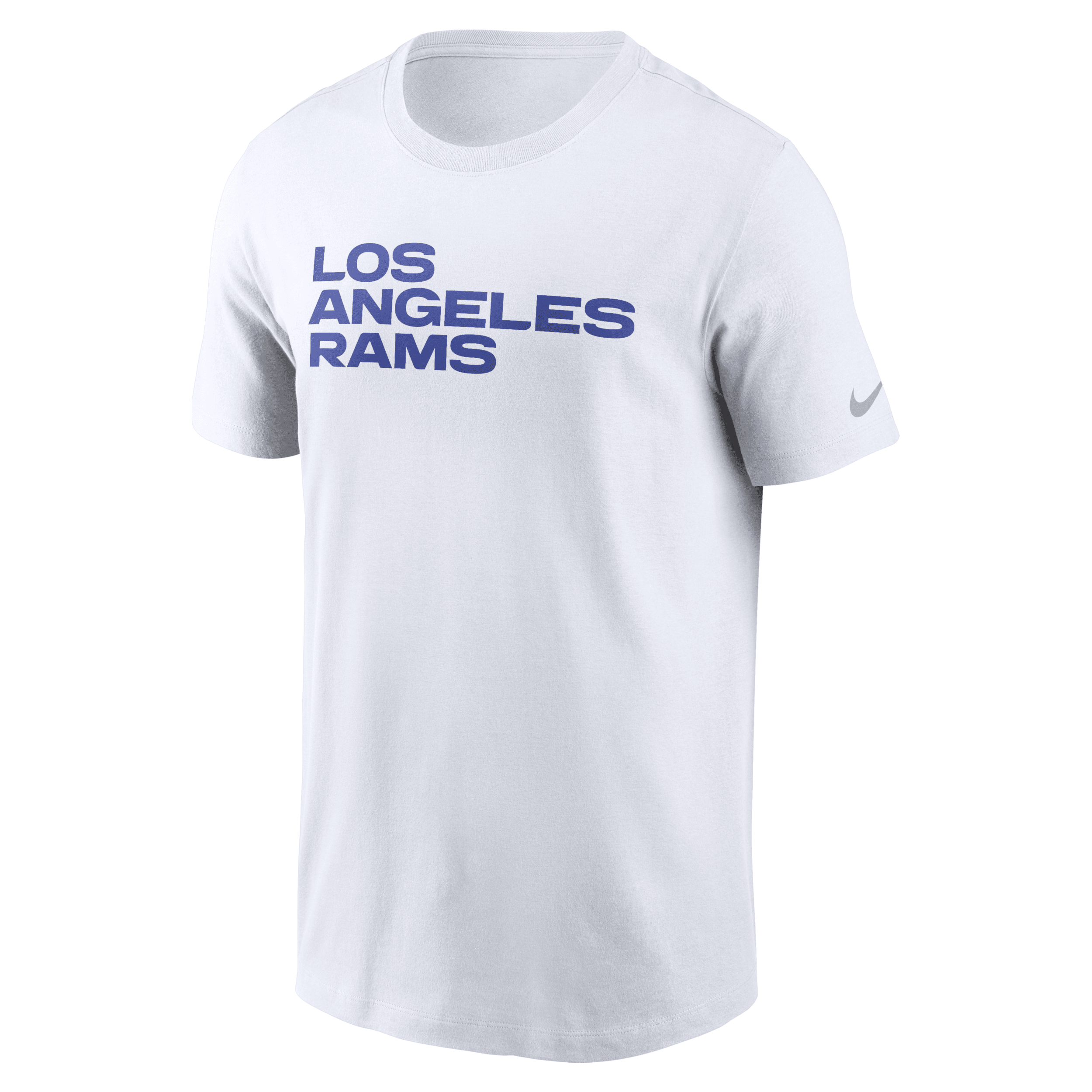 Nike Los Angeles Rams Primetime Wordmark Essential  Men's Nfl T-shirt In White