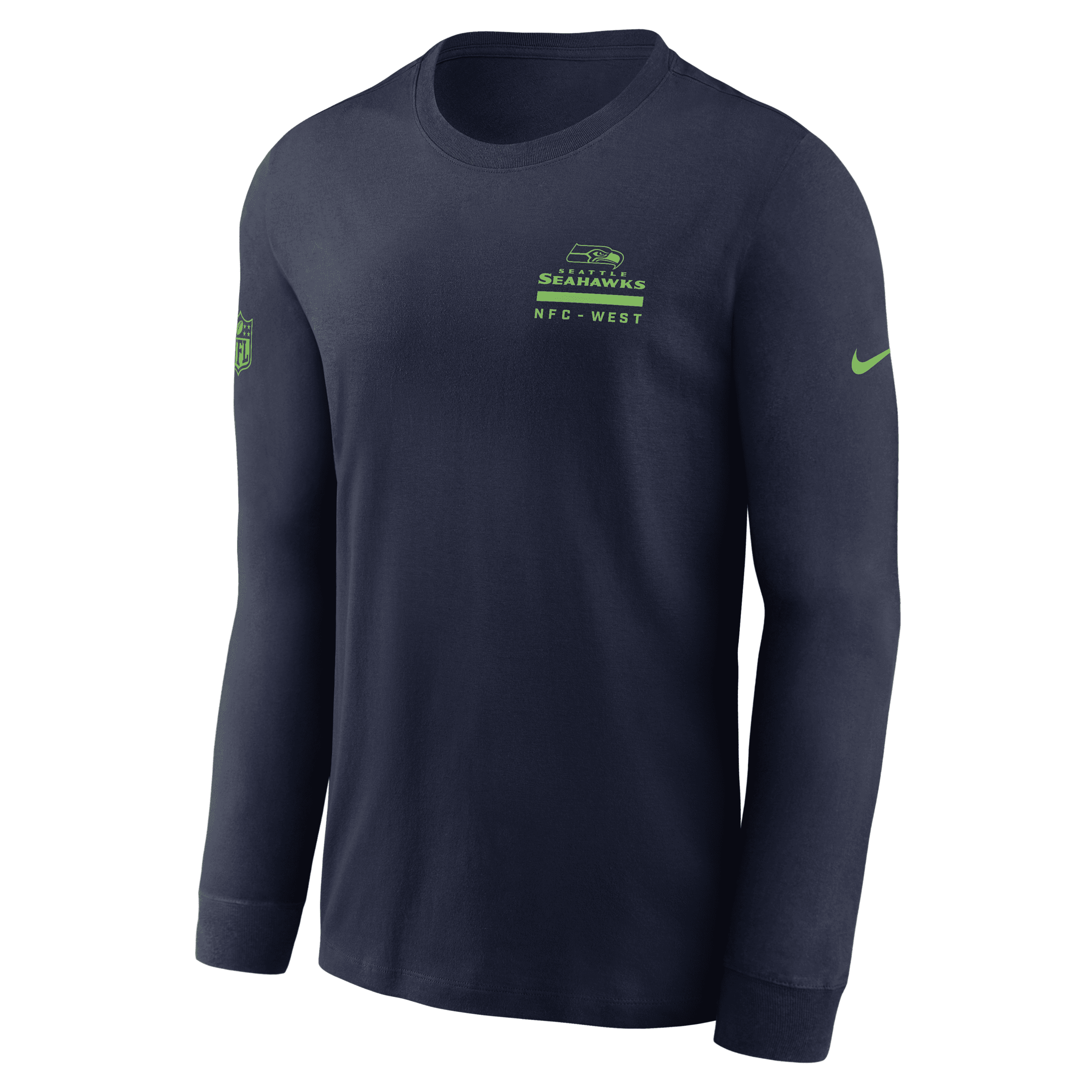 Nike Seattle Seahawks Sideline Team Issue Men's Dri-fit Nfl Long-sleeve T-shirt In Blue