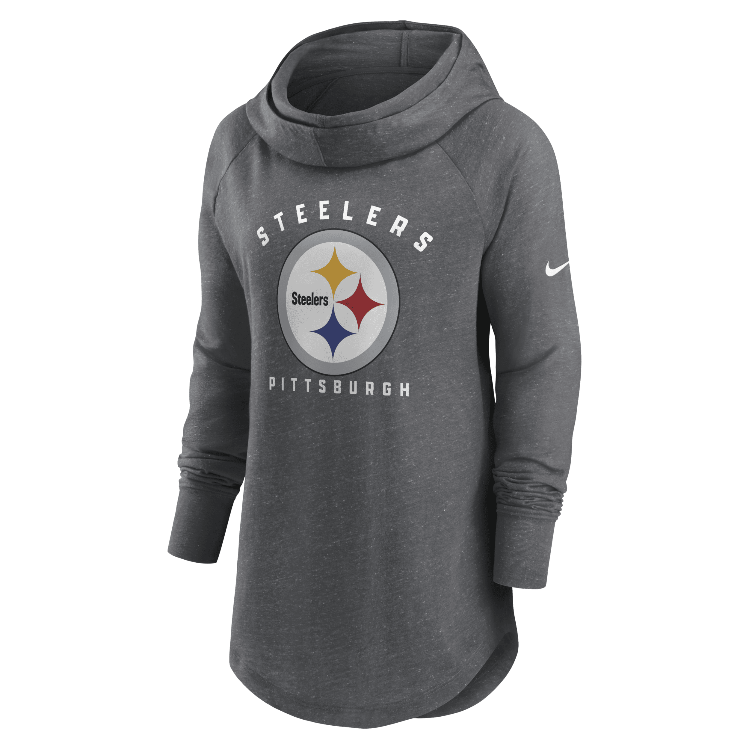 Shop Nike Women's Team (nfl Pittsburgh Steelers) Pullover Hoodie In Grey
