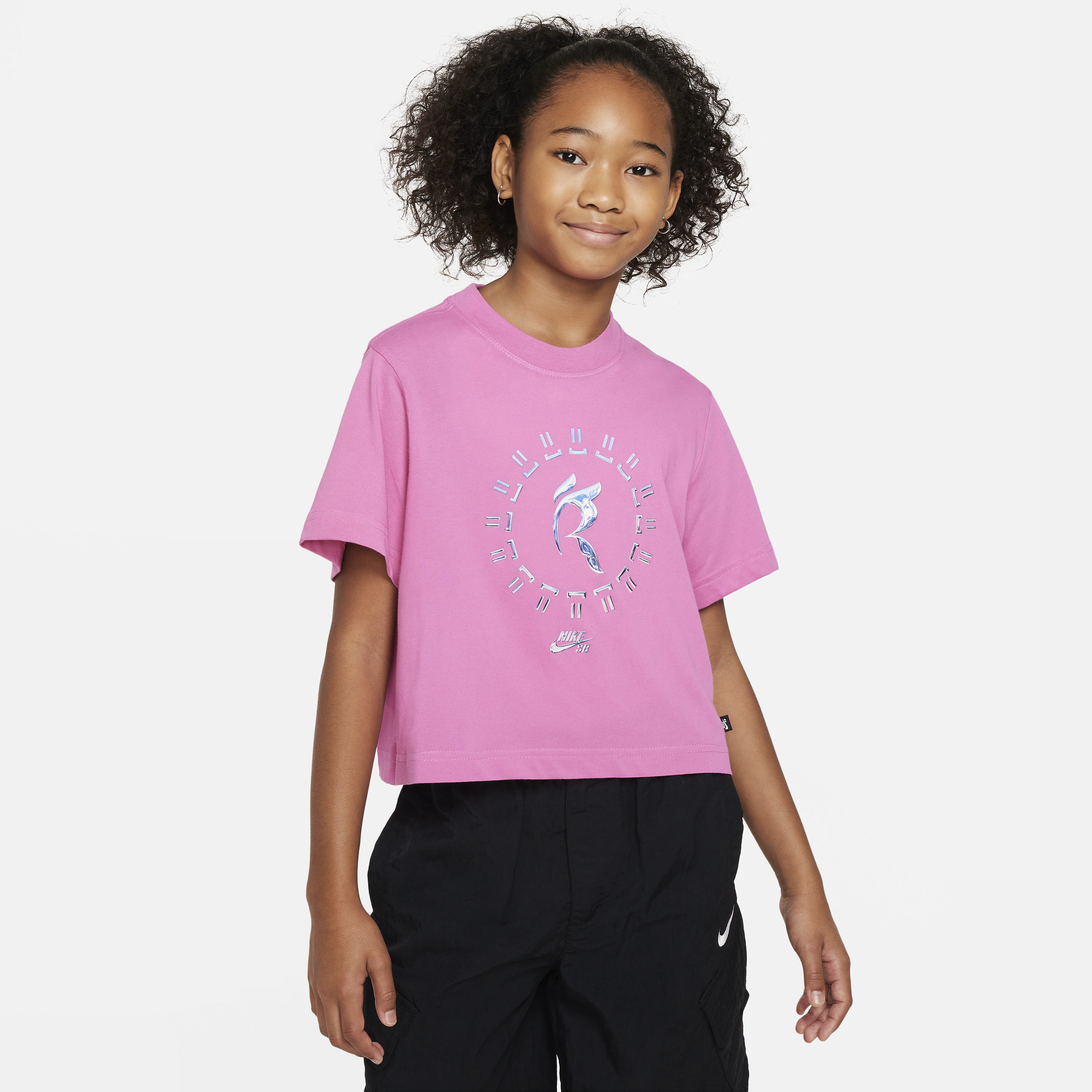 Shop Nike Sb X Rayssa Leal Big Kids' (girls') Dri-fit T-shirt In Pink
