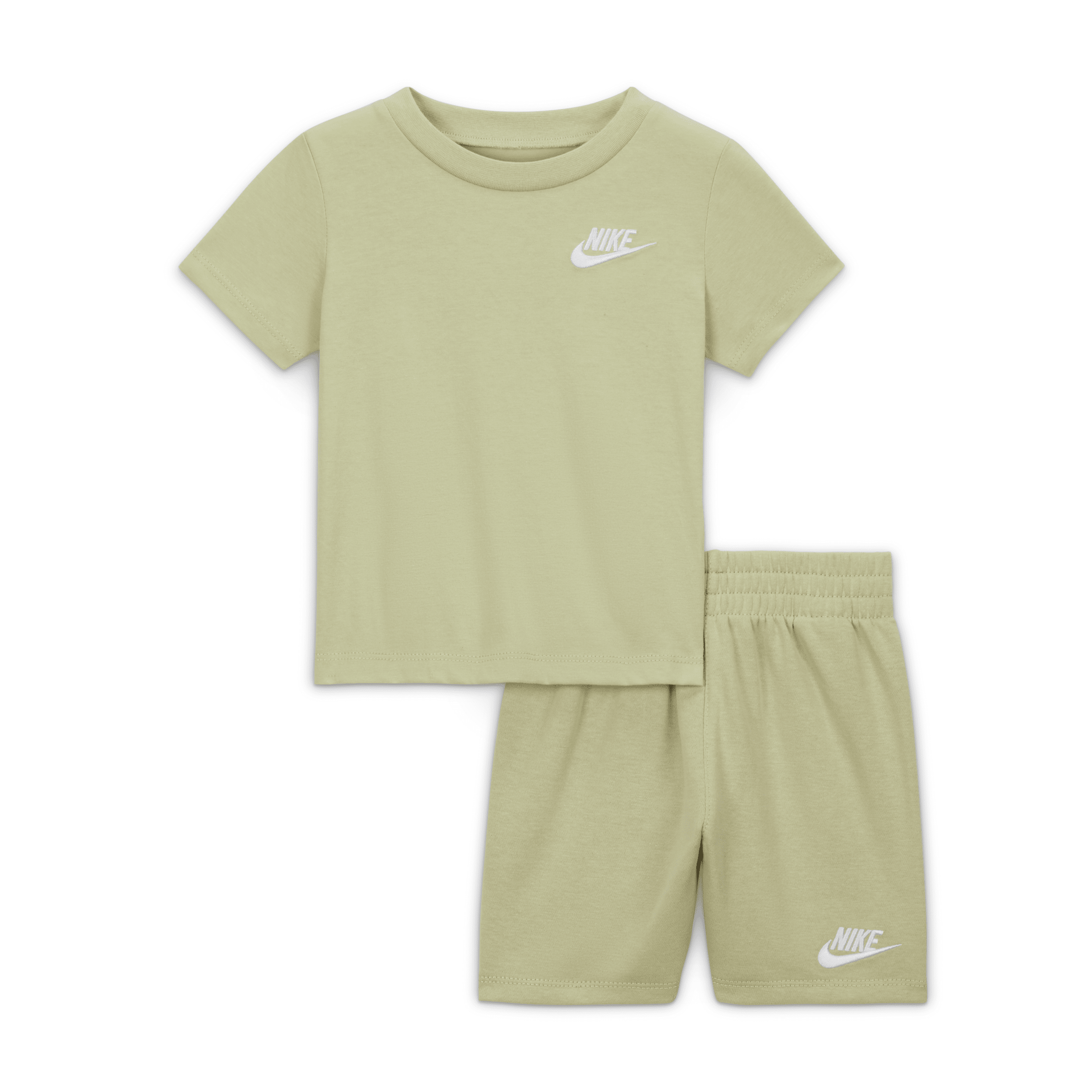 Shop Nike Club Baby (12-24m) Knit Shorts Set In Green