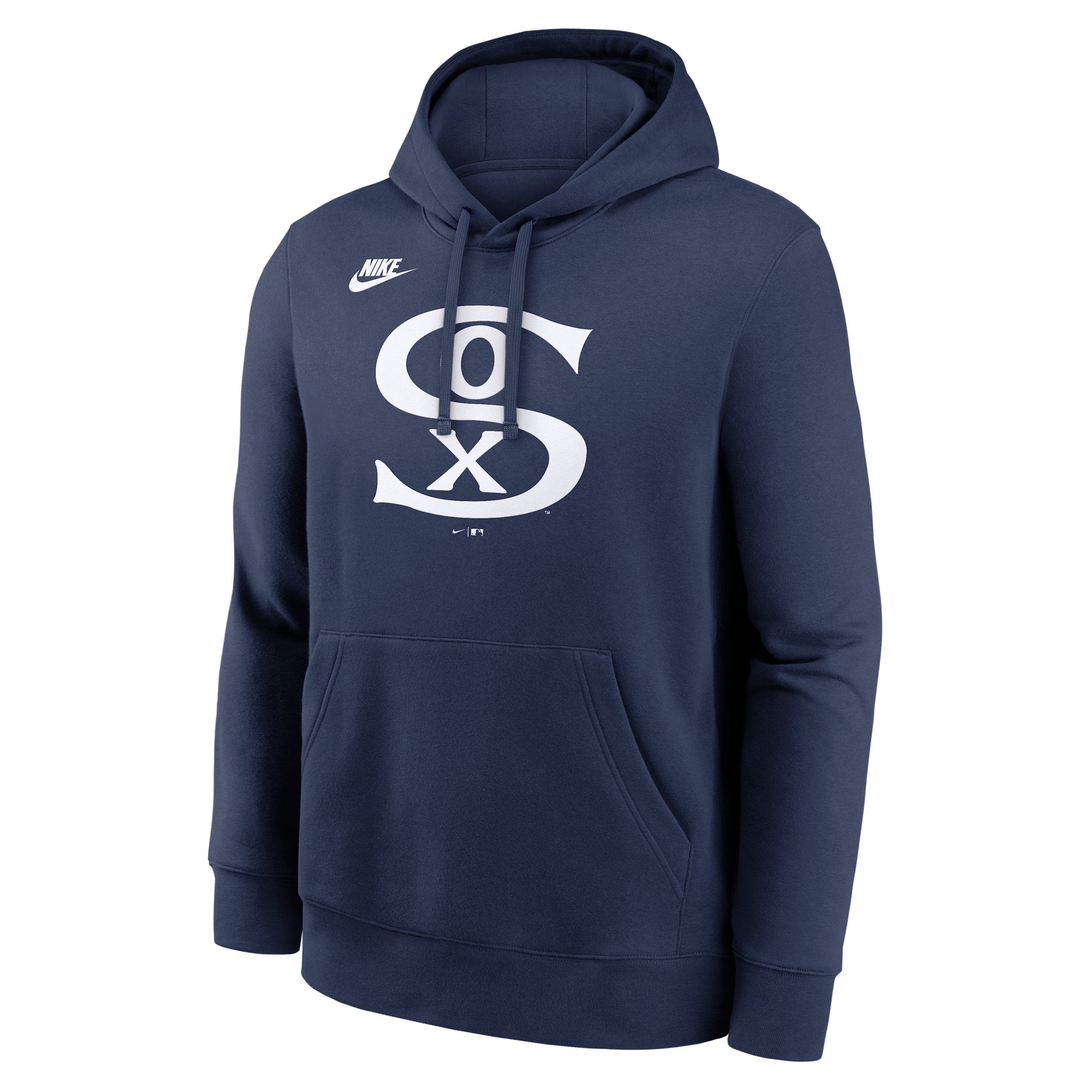 Chicago White Sox Cooperstown Logo Club Nike Men's MLB Pullover Hoodie in Blue | NKDK44BCWS-9N3