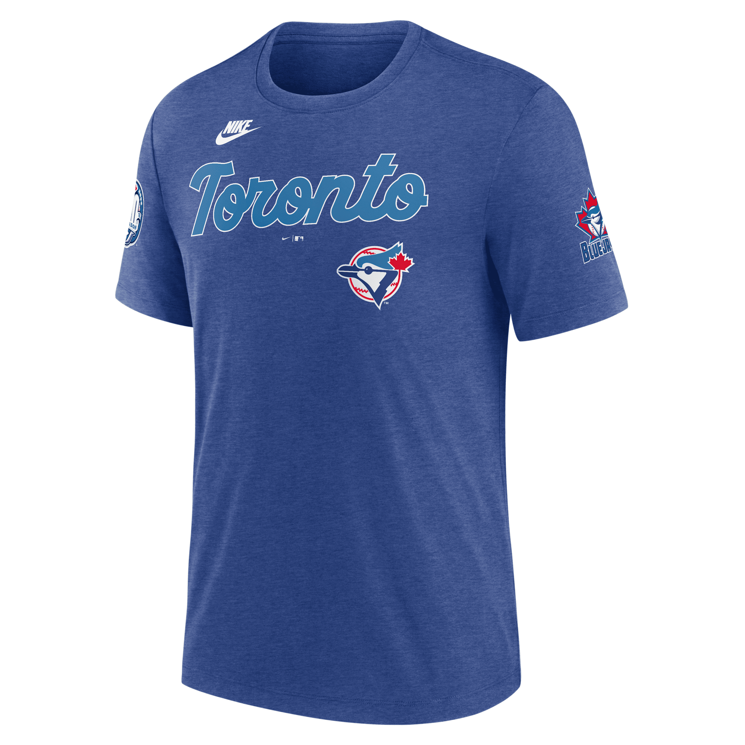 Nike Heather Royal Toronto Blue Jays Cooperstown Collection Eras Tri-blend T-shirt In Blue