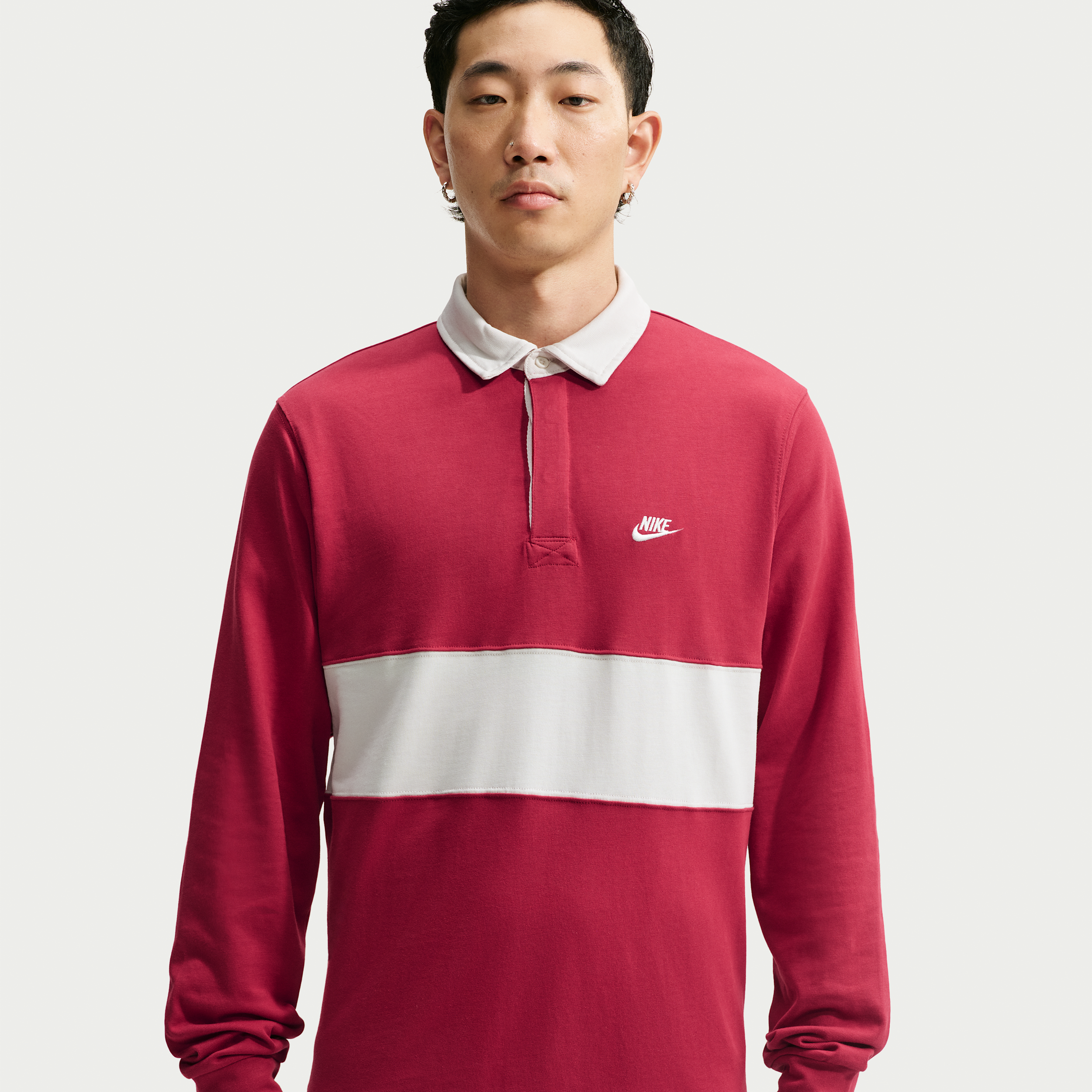 Nike Men's Club Long-Sleeve Rugby Top in Red | IM5572-608