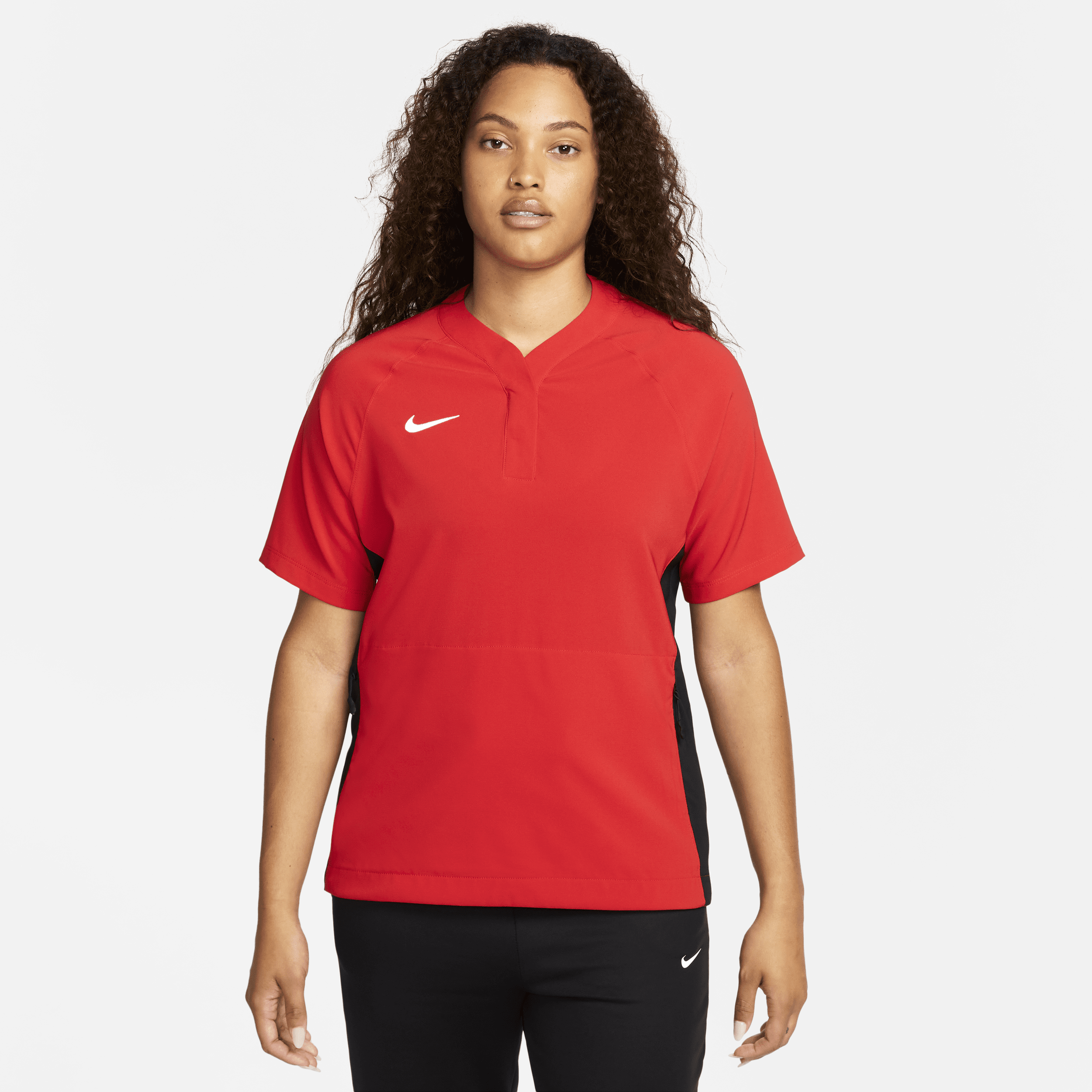 Nike Women's Short-sleeve Softball Windshirt In Red