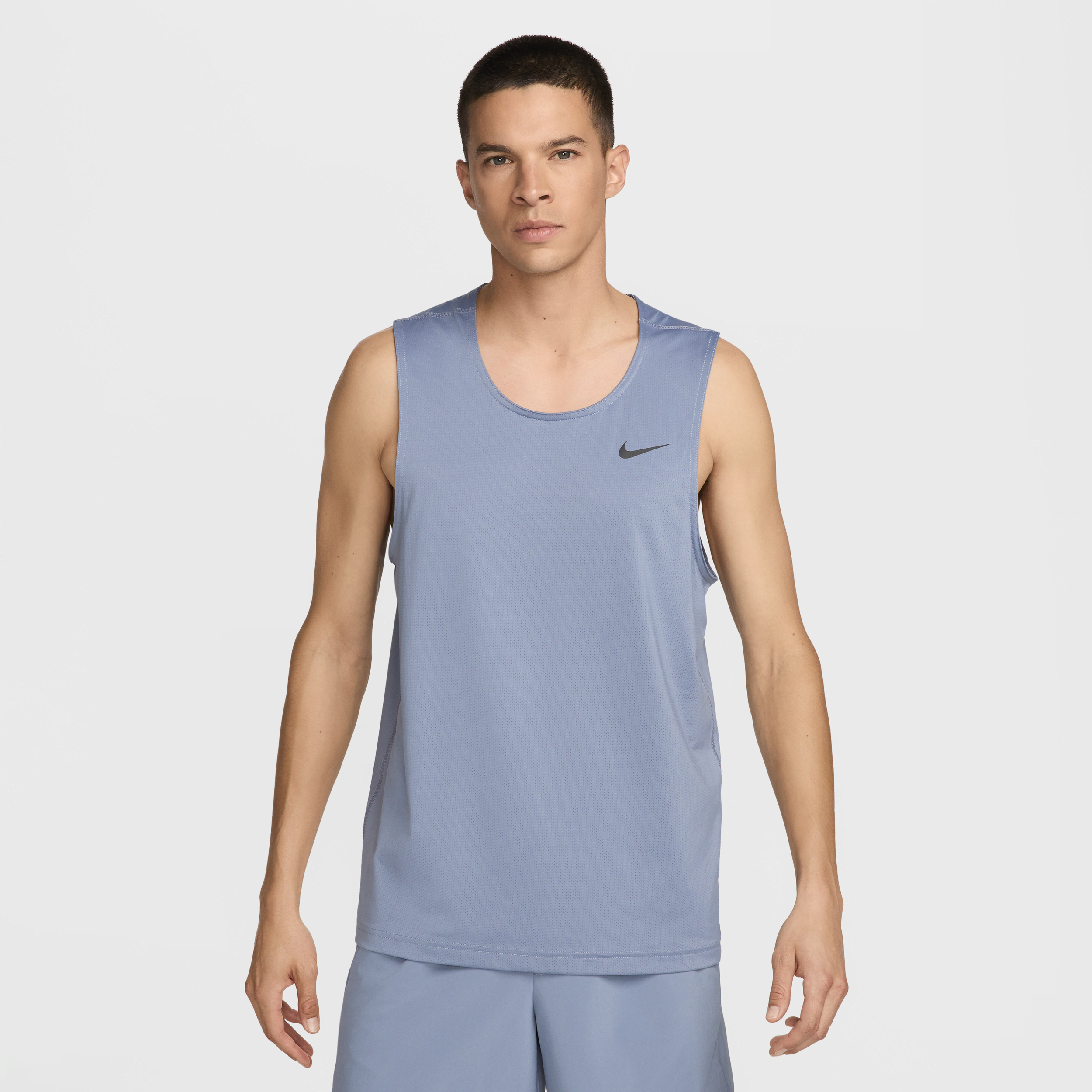 Shop Nike Men's Ready Dri-fit Fitness Tank Top In Blue