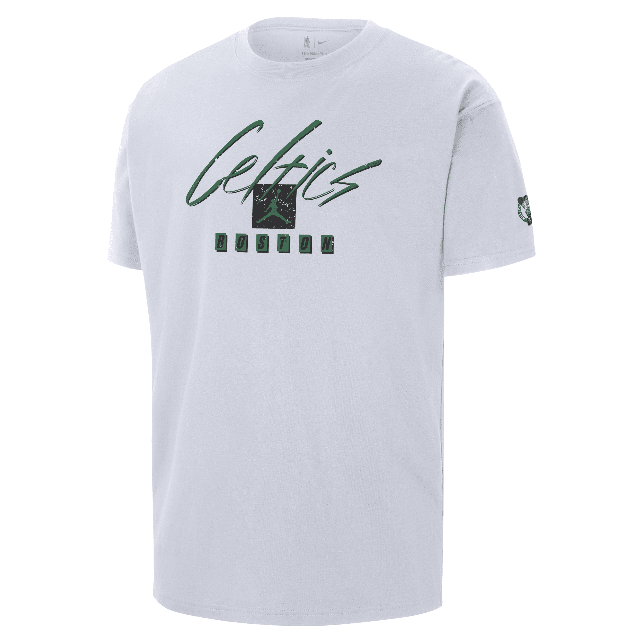 Nike Men's Boston Celtics Courtside Statement Edition  Nba Max90 T-shirt In White