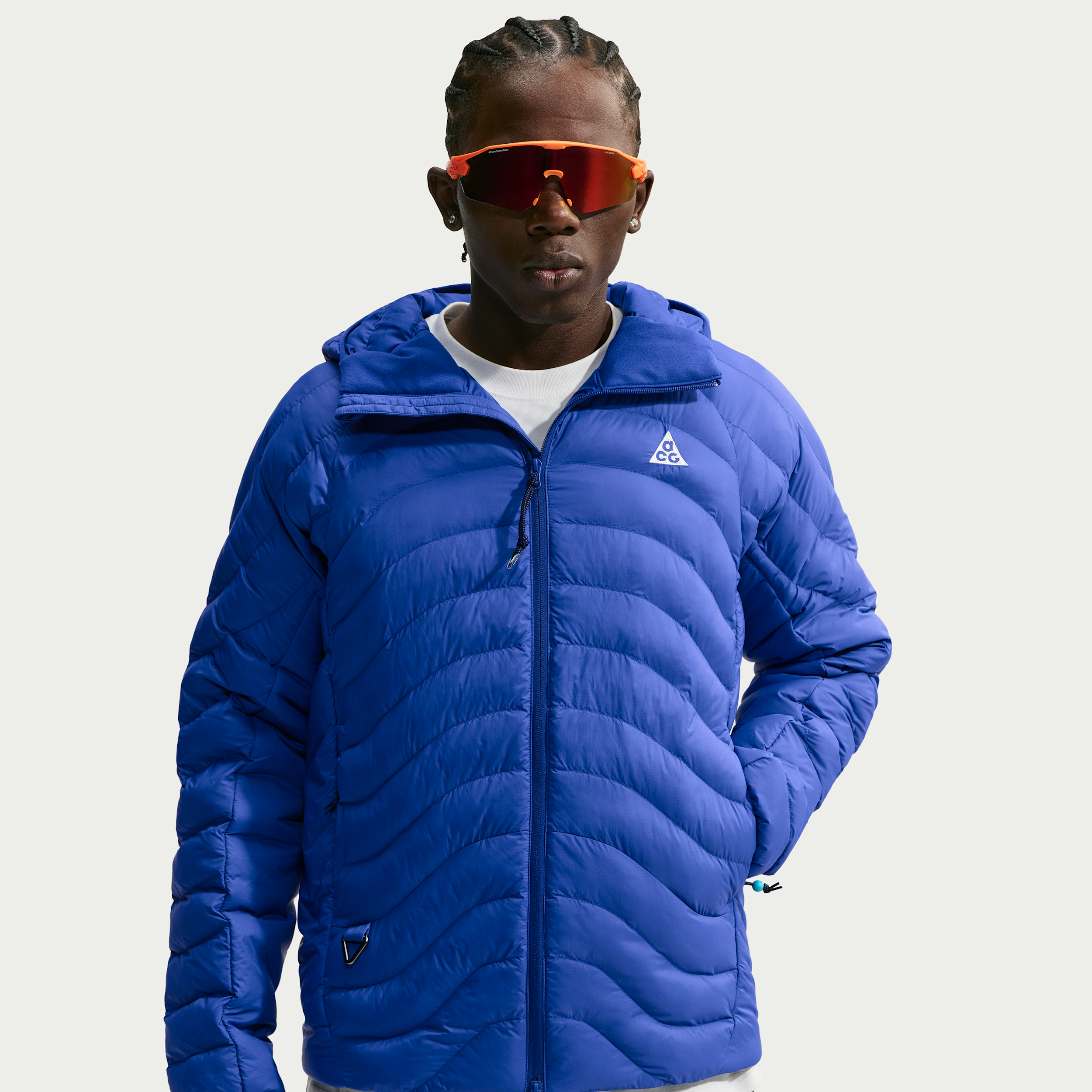 Men's Nike ACG Lava Flow Therma-FIT ADV Hooded Jacket in Blue | IR2244-417