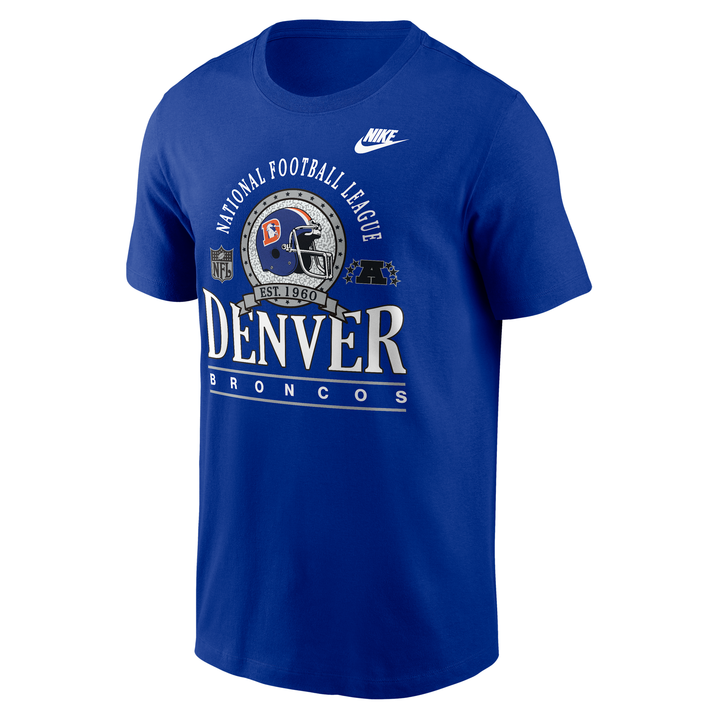 Nike Men's Royal Denver Broncos Rewind Team Spirit Essential Cotton T-Shirt - Royal