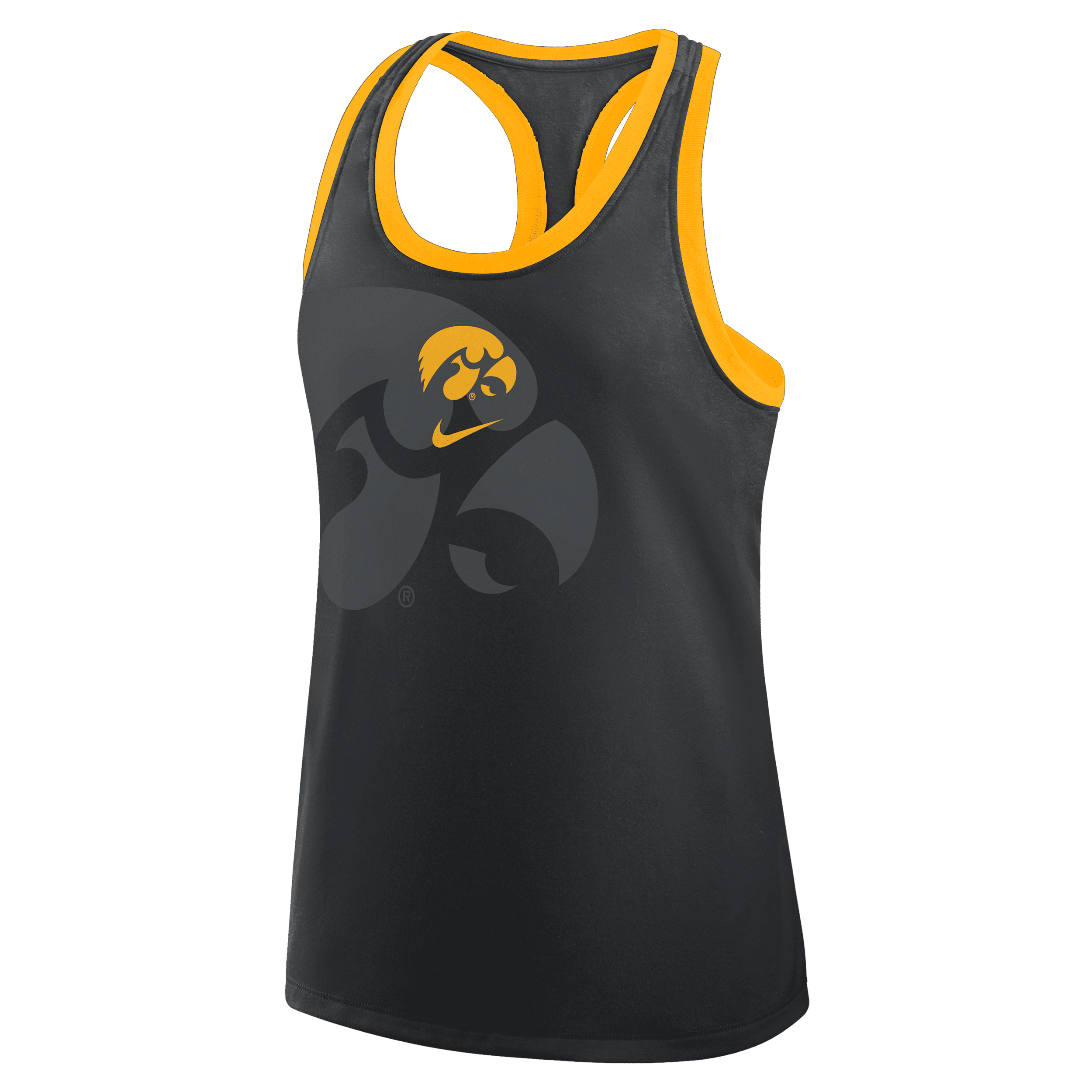 Nike Black Iowa Hawkeyes Primetime Racerback Tri-blend Tank Top In Black