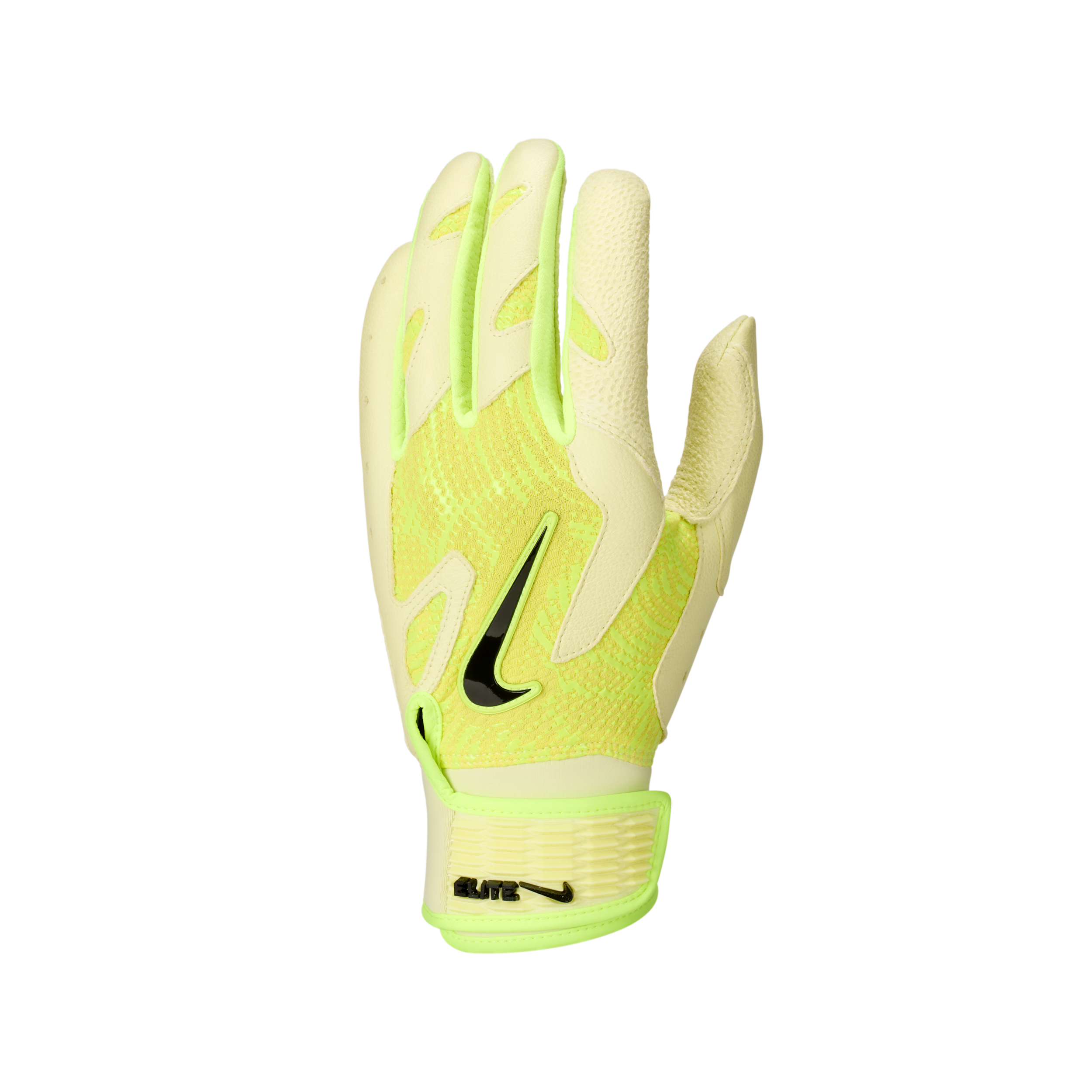 Nike Adult Alpha Elite 2.0 Batting Gloves, Men's, Medium, Volt Ice/Sonic Yellow/Life Lime/Black