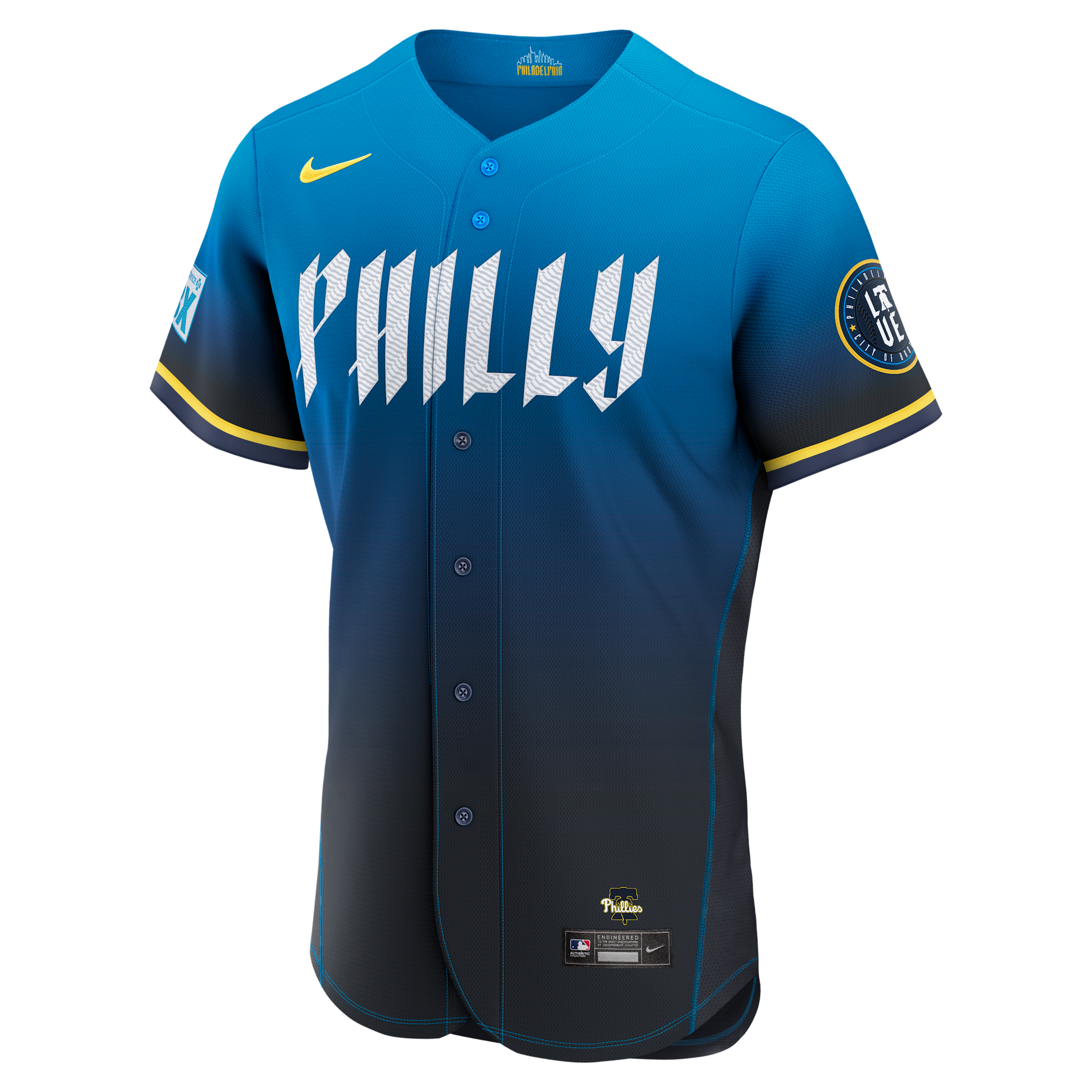 Bryce Harper Philadelphia Phillies City Connect Nike Men's MLB Authentic Jersey in Blue | 890007YIPP9-69L