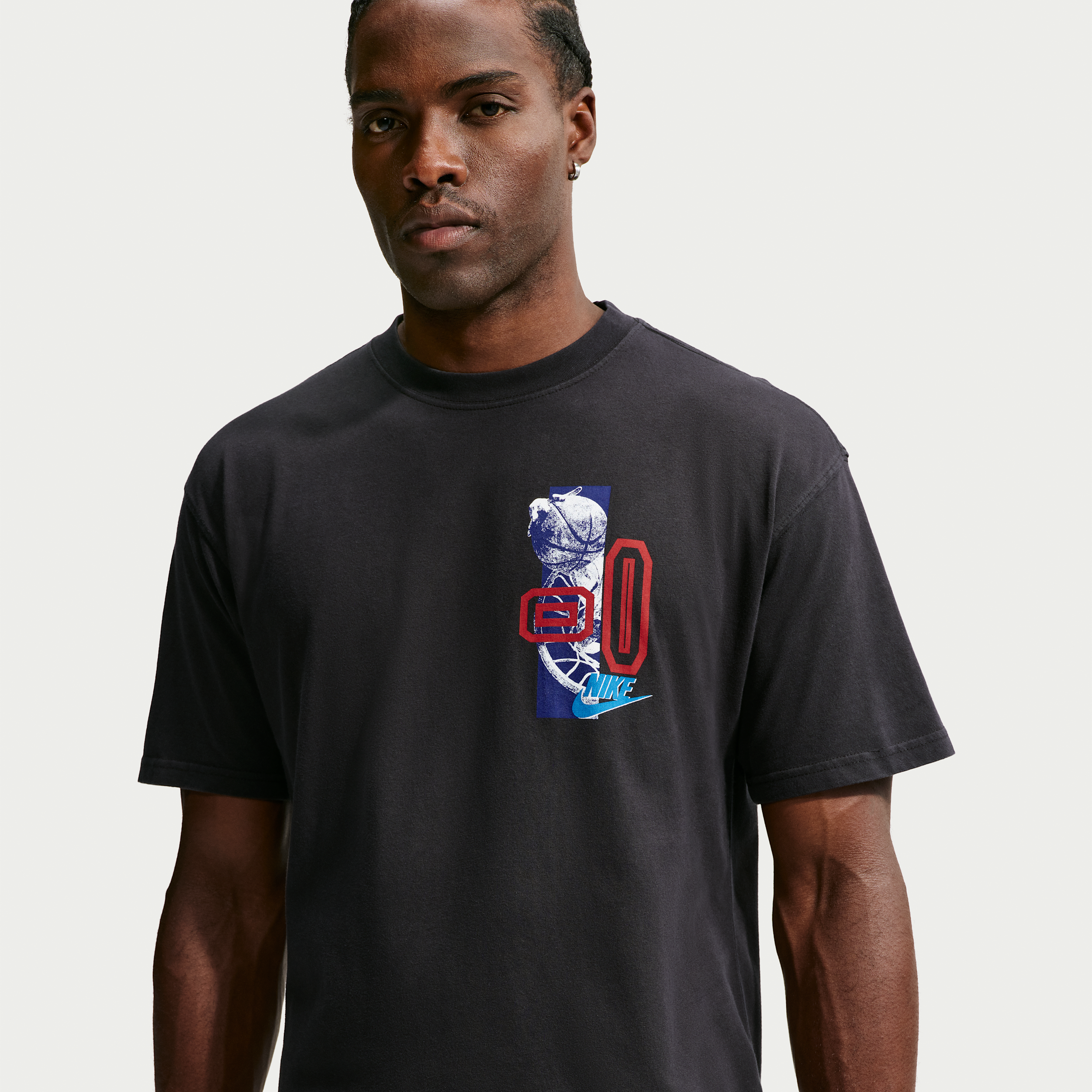 Nike Men's M90 OG Summit Buckets Graphic T-Shirt, Large, Black