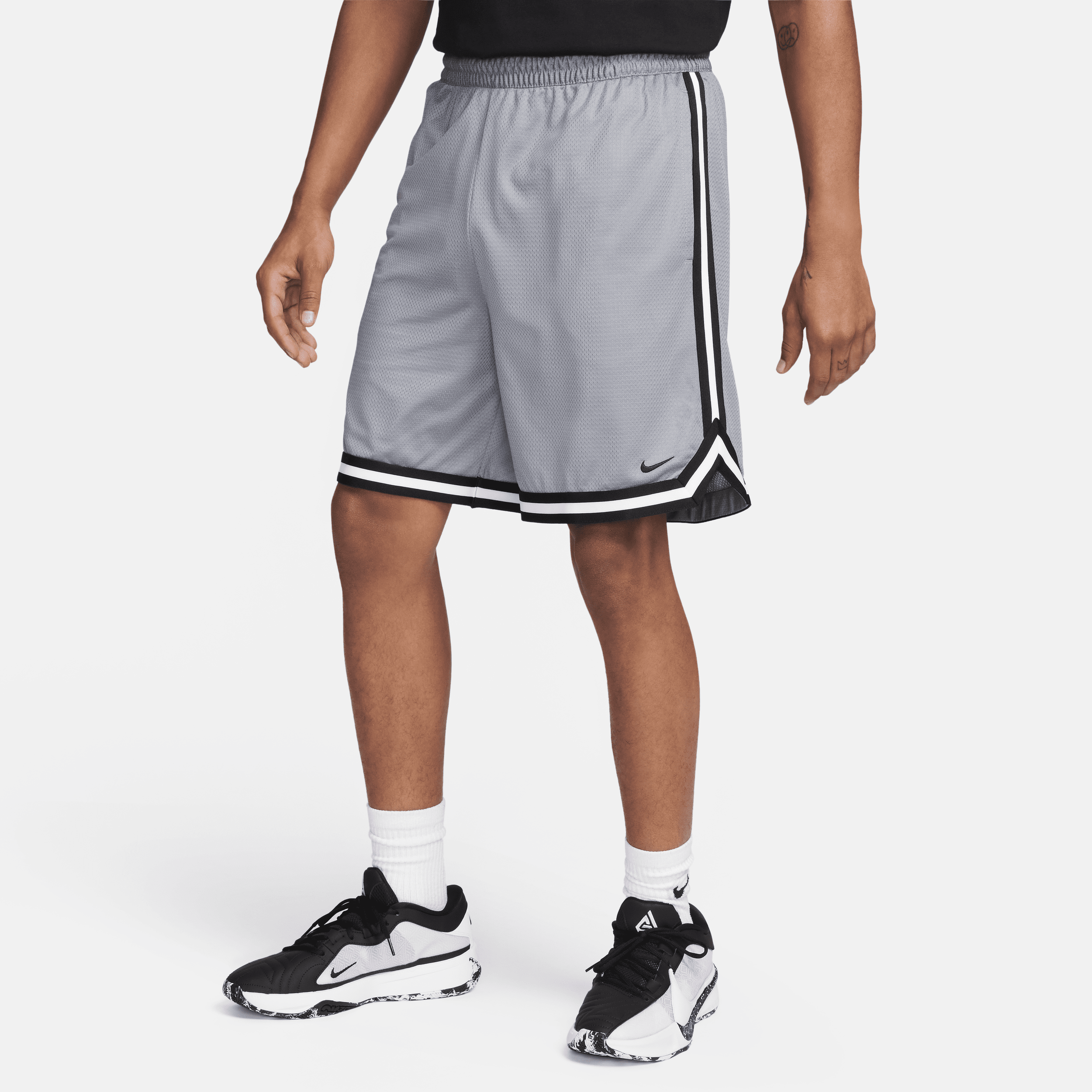 Nike Men's Dna Dri-fit 8" Basketball Shorts In Grey
