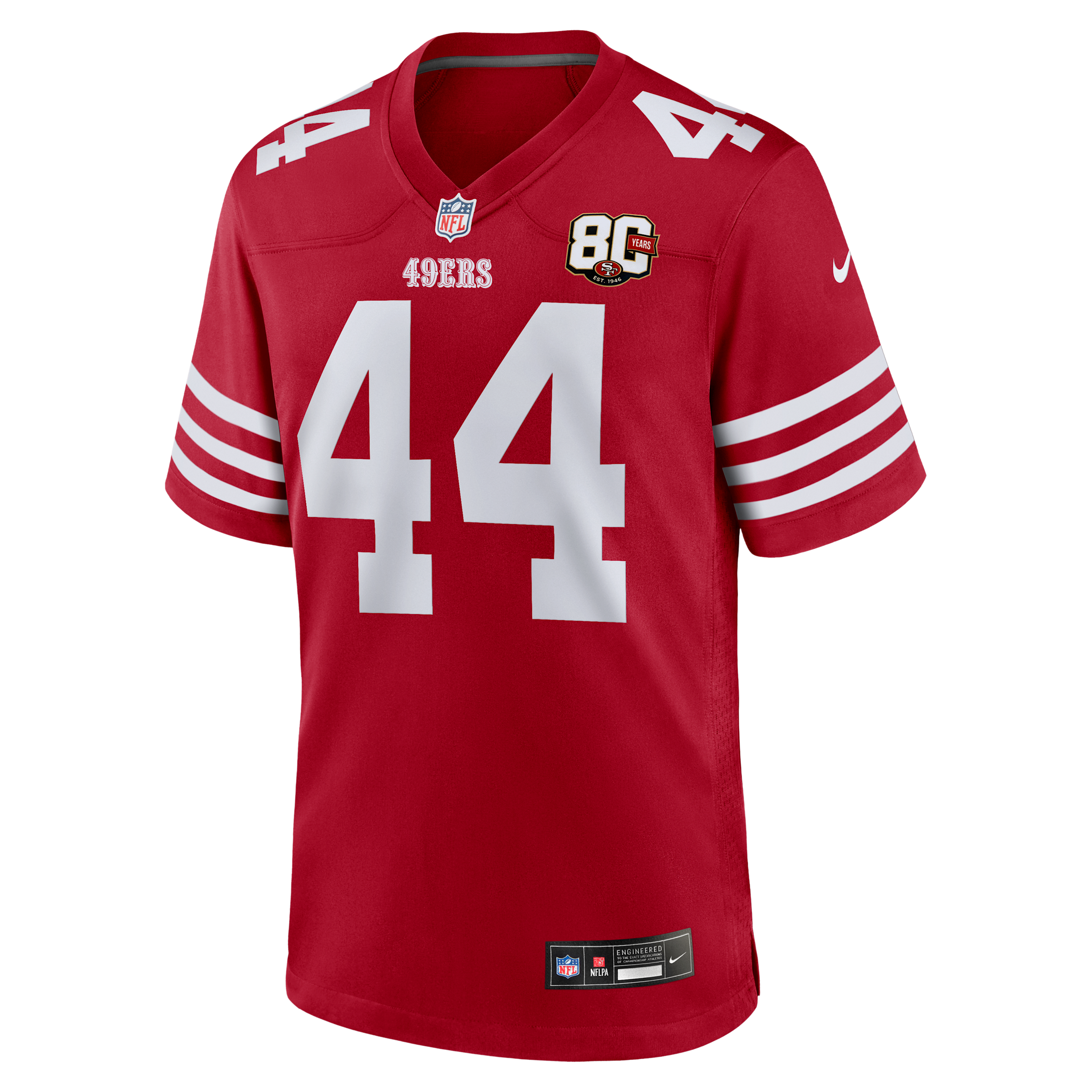 Kyle Juszczyk San Francisco 49ers 80th Anniversary Nike Men's NFL Game Jersey in Red | 67NMSAGH9BF-EJ7