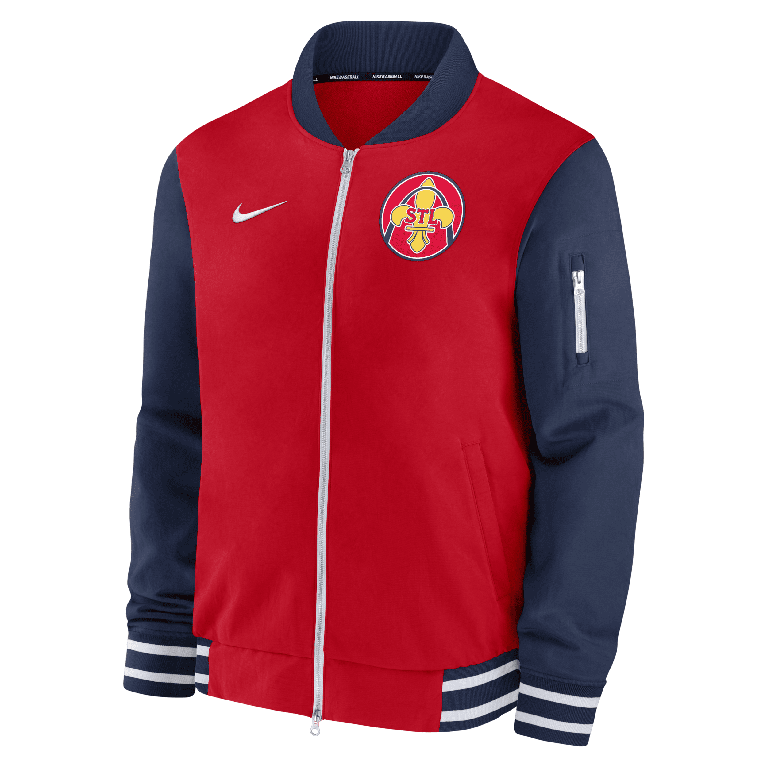 Shop Nike St. Louis Cardinals Authentic Collection City Connect Game Time  Men's Mlb Full-zip Bomber Jacket In Red