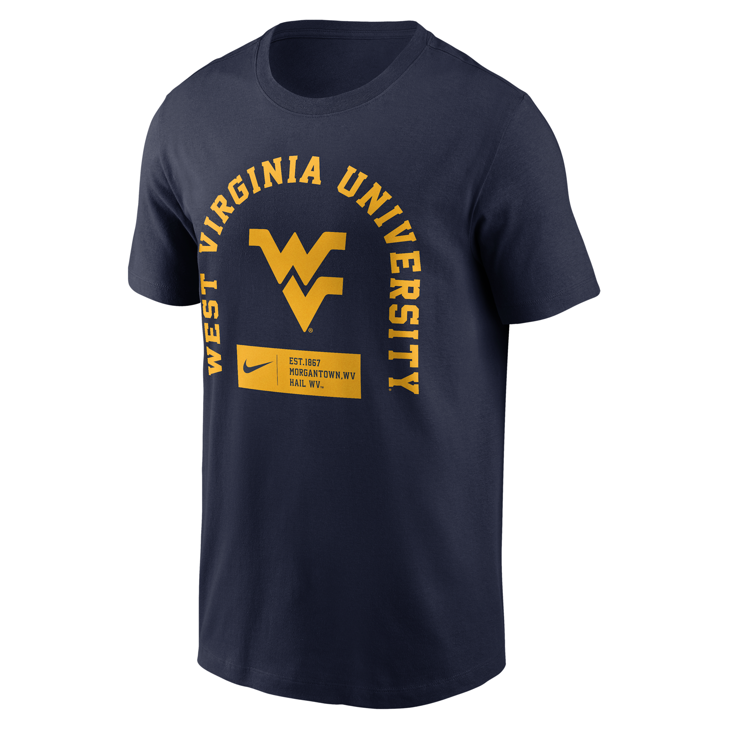 West Virginia Primetime Seasonal Nike Men's College T-Shirt in Blue | N19941SWVN-9SV