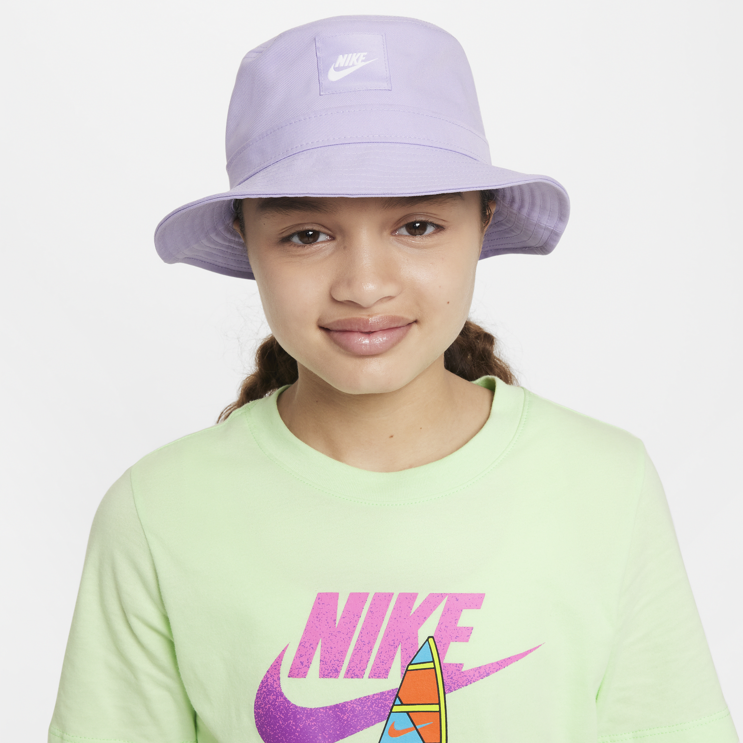 Shop Nike Apex Kids' Futura Bucket Hat In Purple