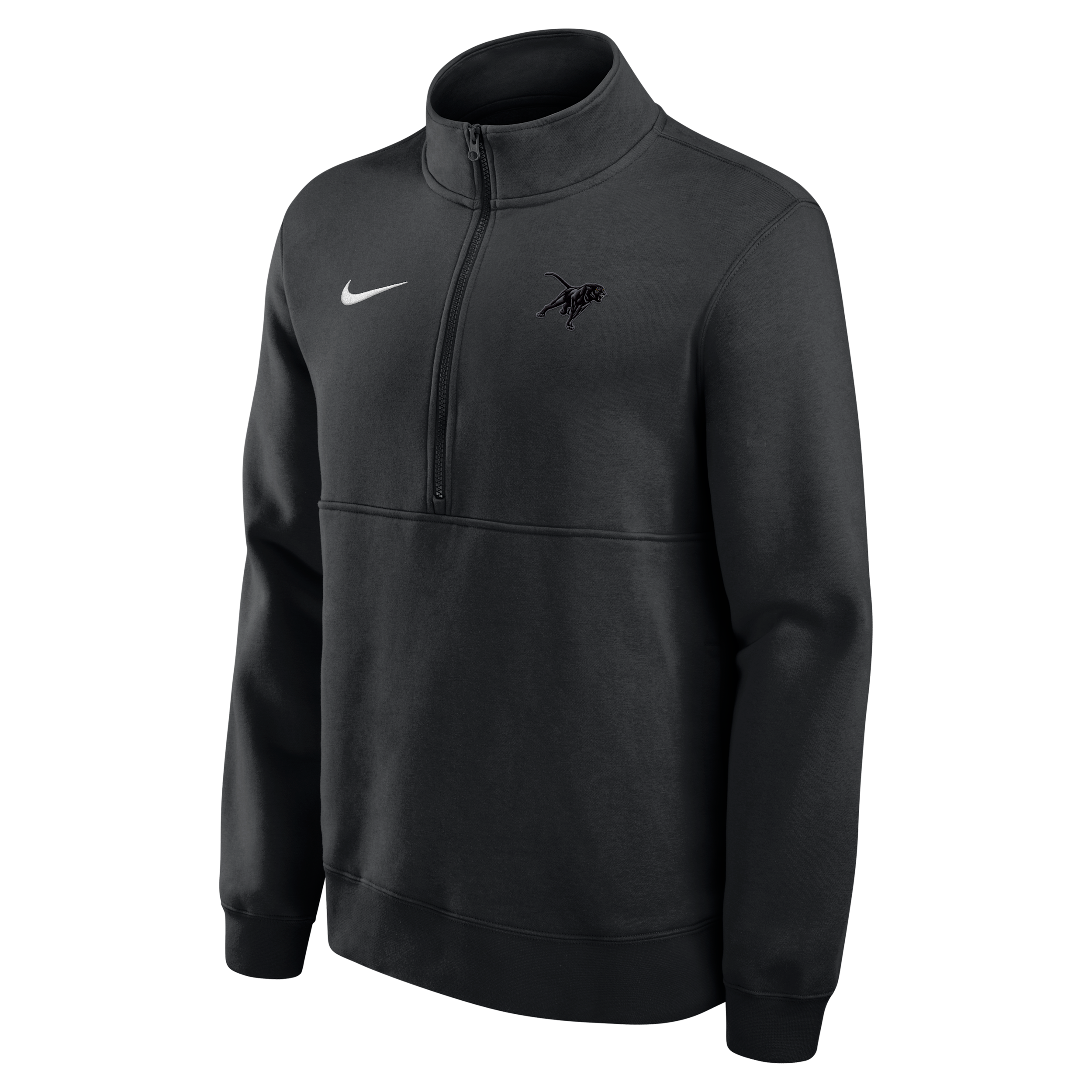 Prairie View A&M University Panthers Club Nike Men's College Fleece Half-Zip Top in Black | M34407PVUN26-BLK