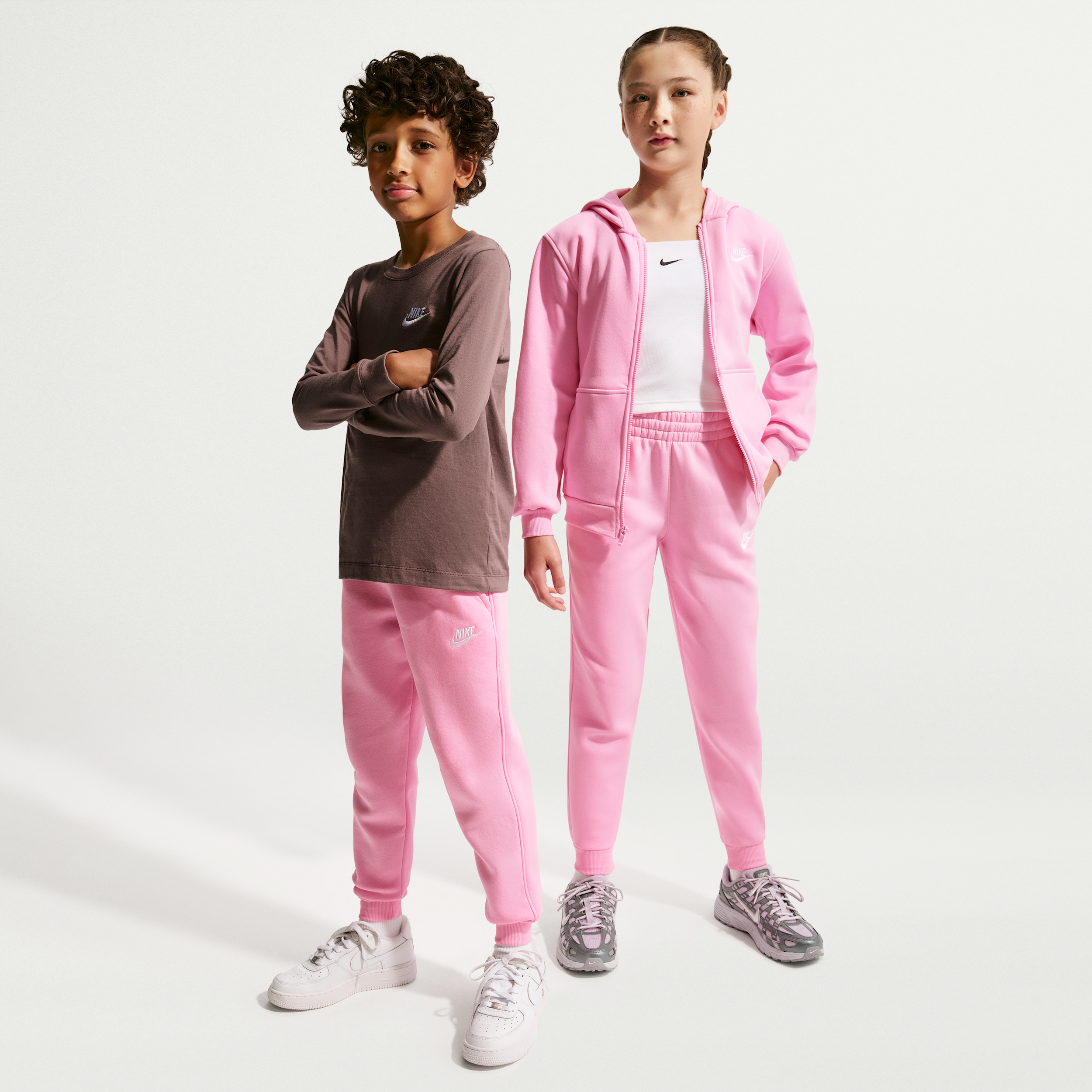 Nike Sportswear Club Fleece Big Kids' Jogger Pants in Pink | FD3008-621