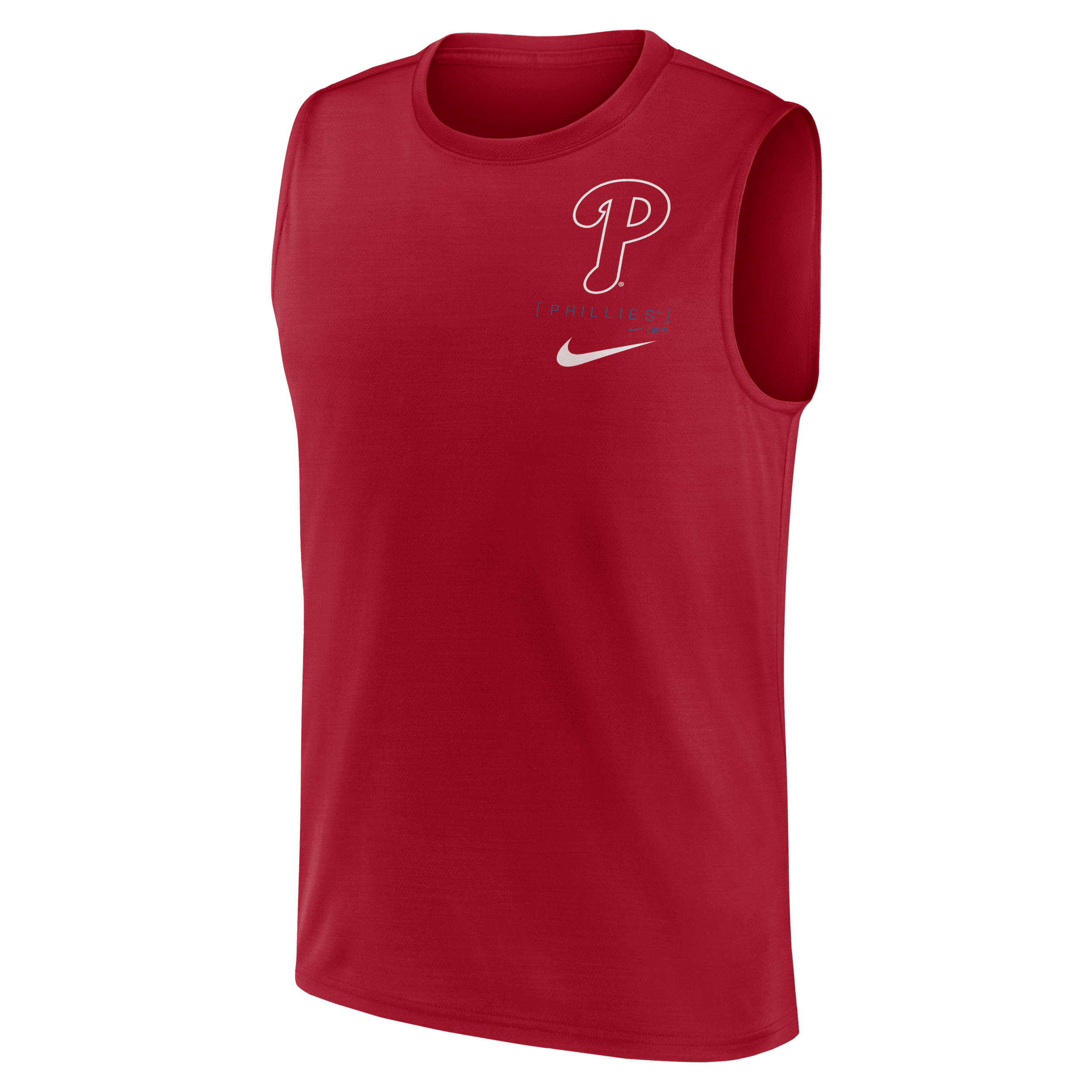 Shop Nike Philadelphia Phillies Large Logo  Men's Dri-fit Mlb Muscle Tank Top In Red
