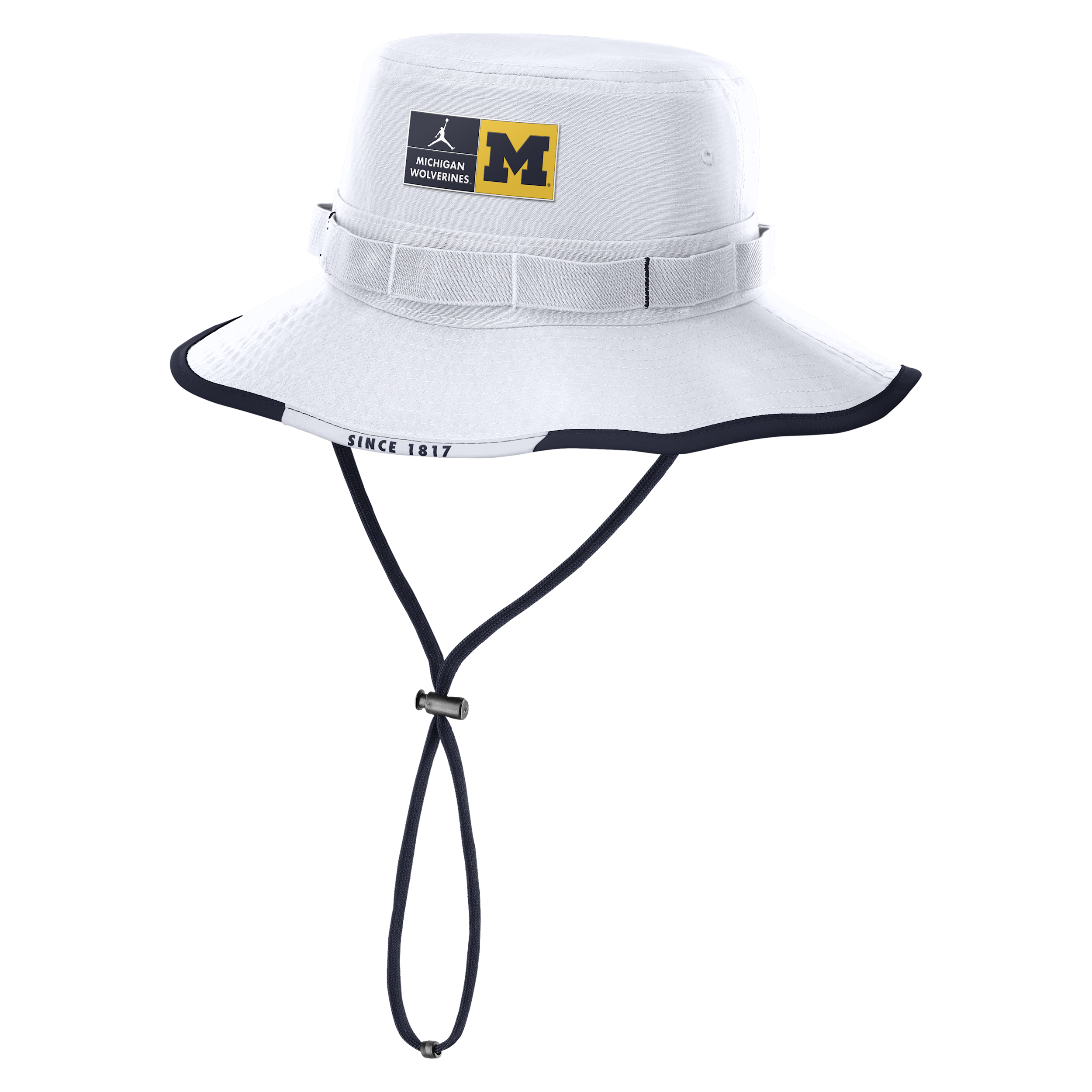 Jordan Men's White Michigan Wolverines Apex Swoosh Boonie Hat In White