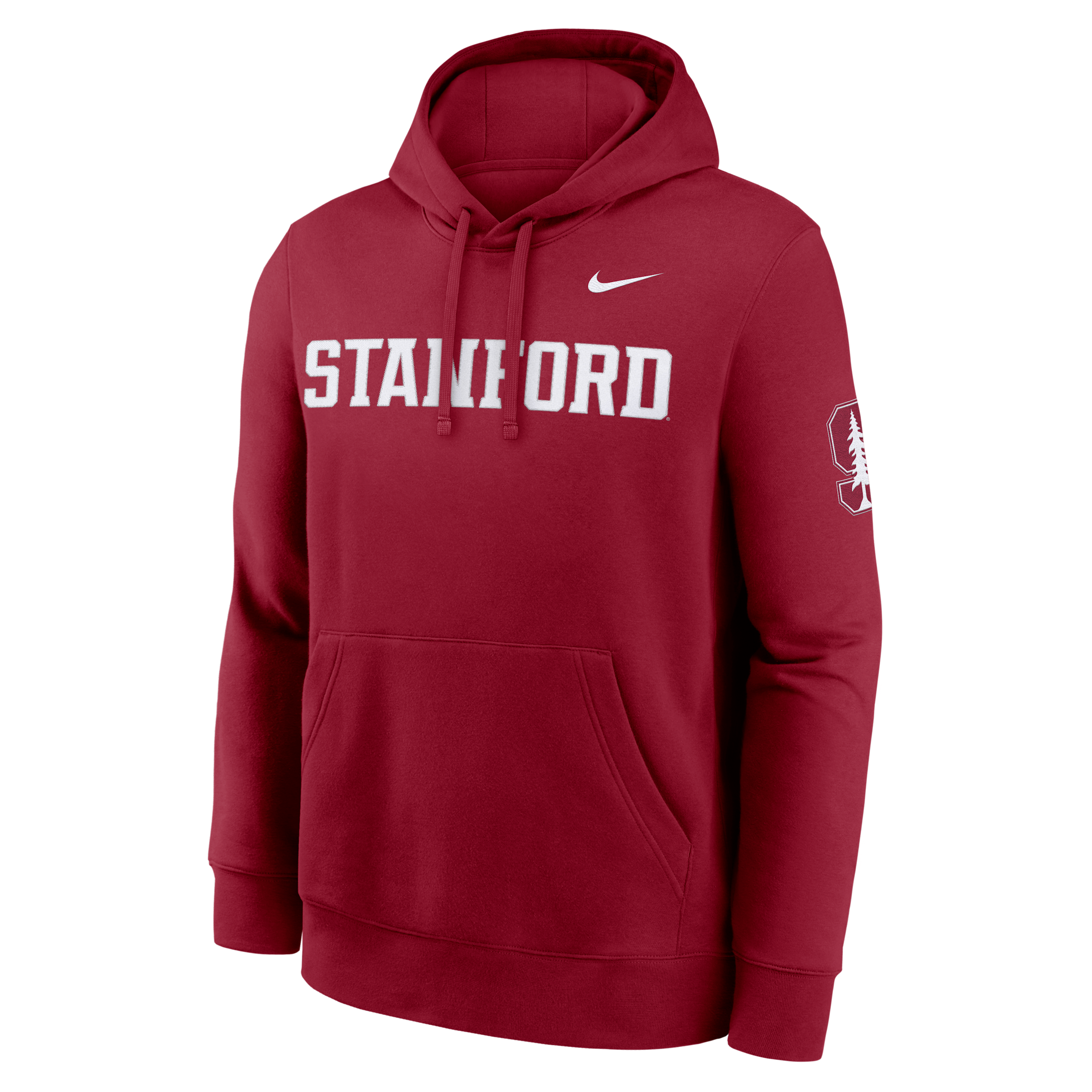 Stanford Sideline Club Nike Men's College Pullover Hoodie in Red | MKDK69WSDN-TVV