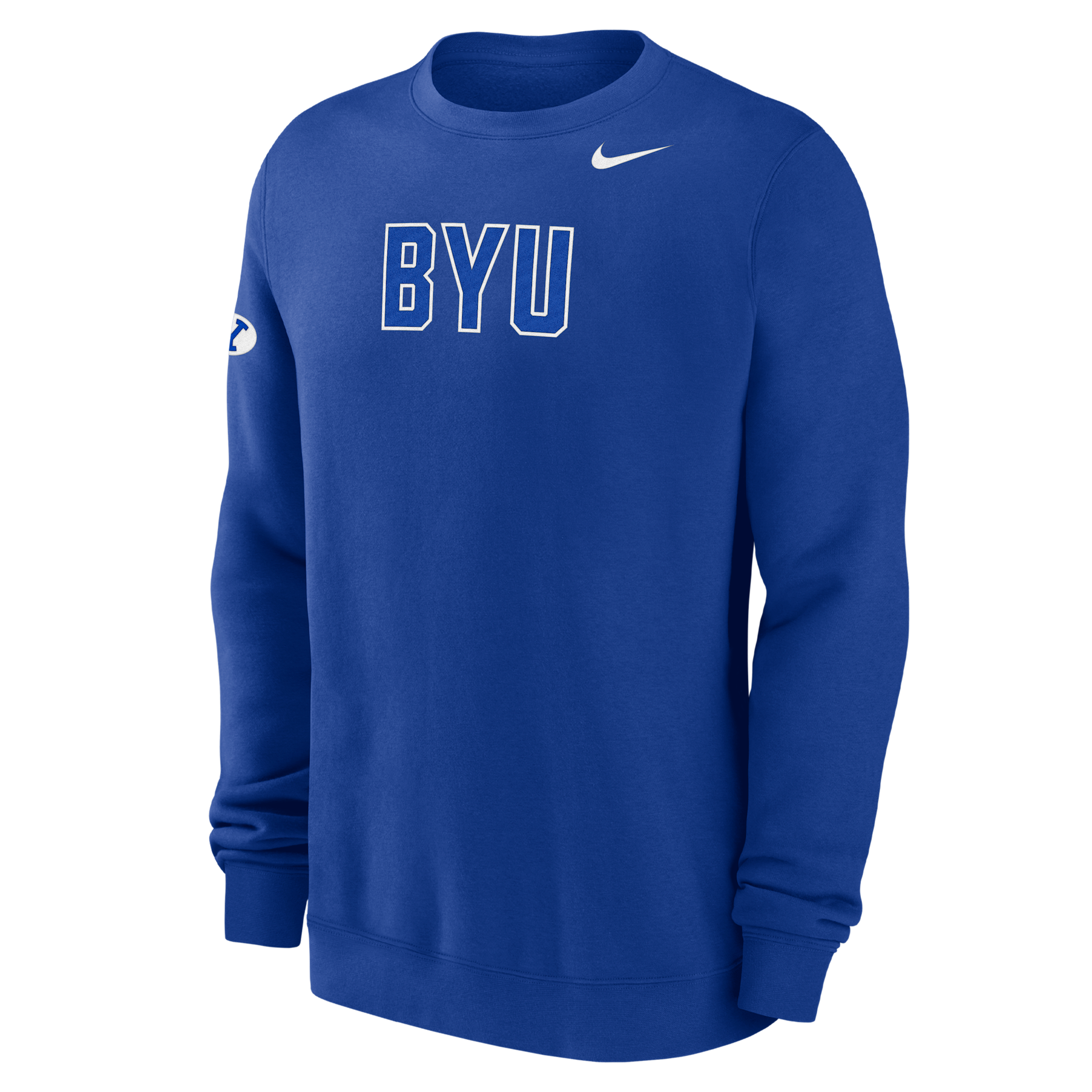 Nike Byu Club Fleece Men's College Crew-neck Sweatshirt In Blue