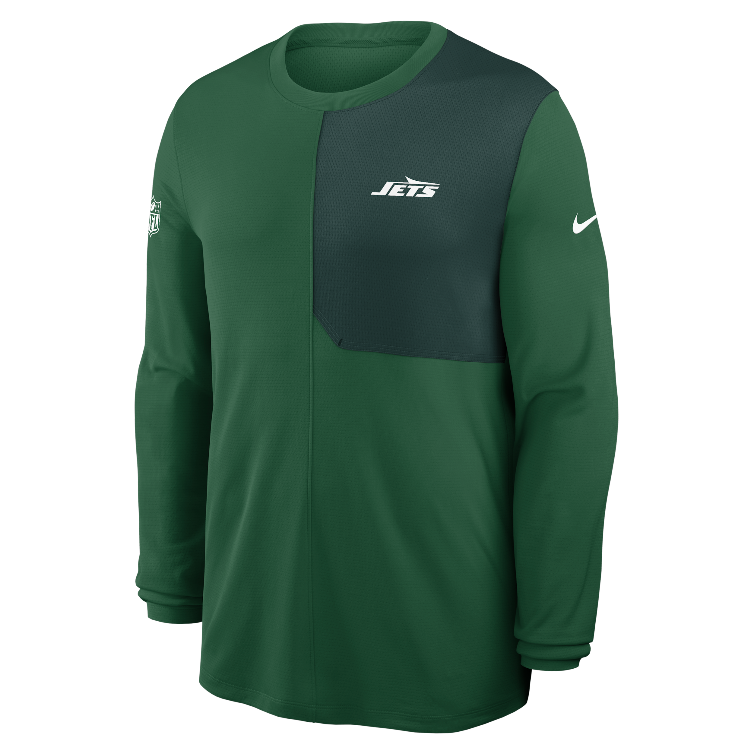 New York Jets Sideline Coach Nike Men's Dri-FIT NFL Long-Sleeve Top in Green | 03B10DK972-81D