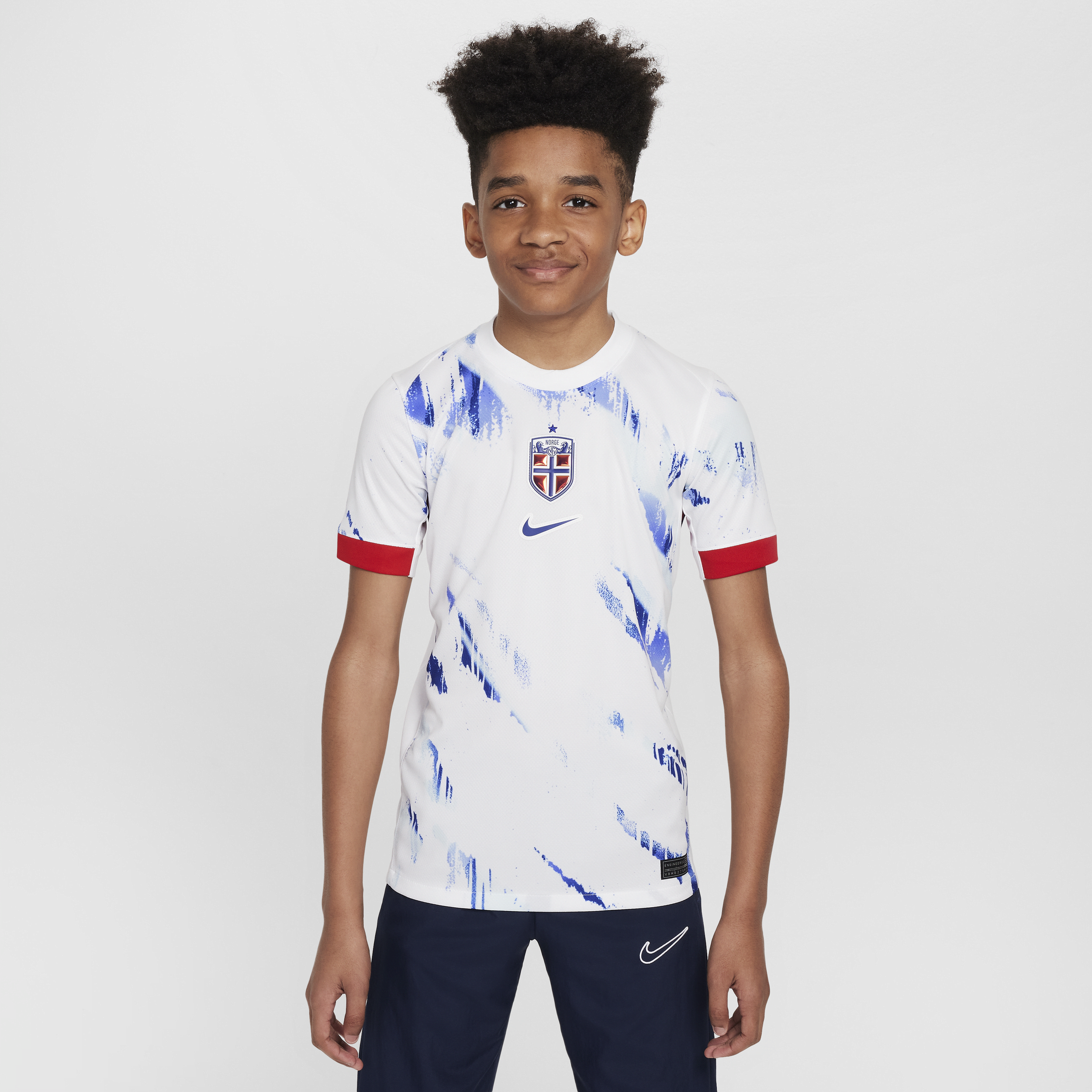 Nike Norway (women's Team) 2024/25 Stadium Away Big Kids' Dri-fit Soccer Replica Jersey In White