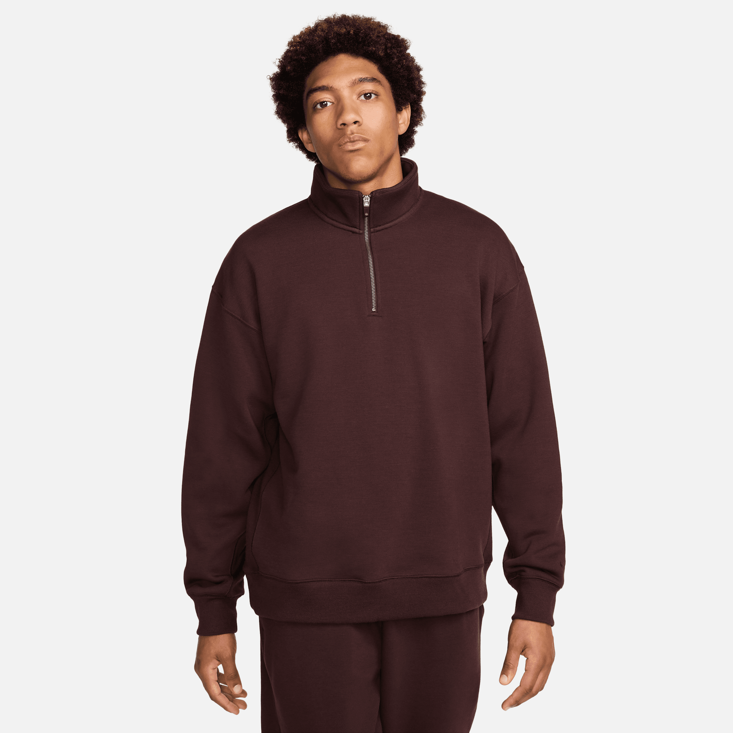 Nike Unisex Wool Classics 1/4-zip Top In Brown