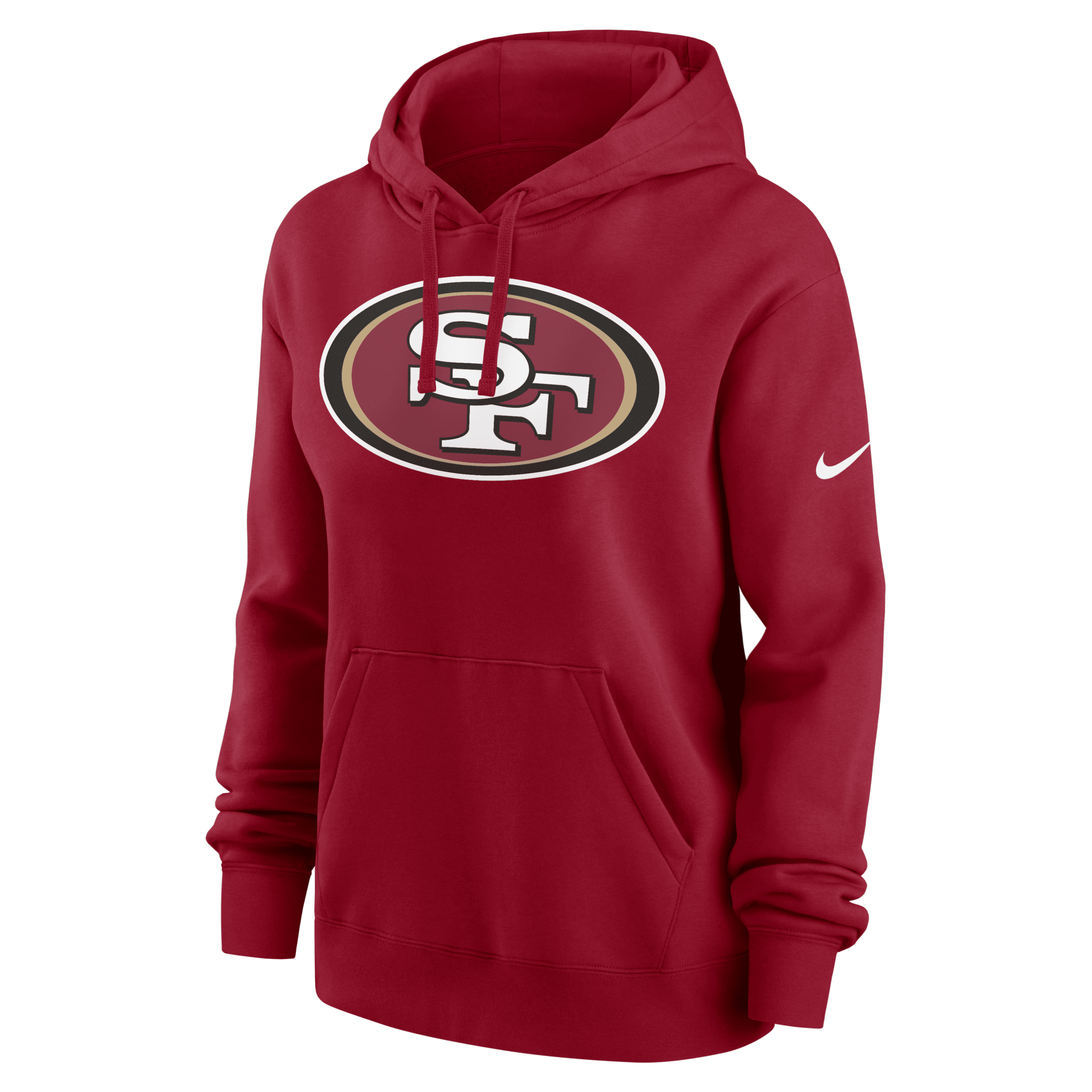 Nike Women's Logo Club (NFL San Francisco 49ers) Pullover Hoodie in Red, Size: Medium | 00Z56DL73-D9C