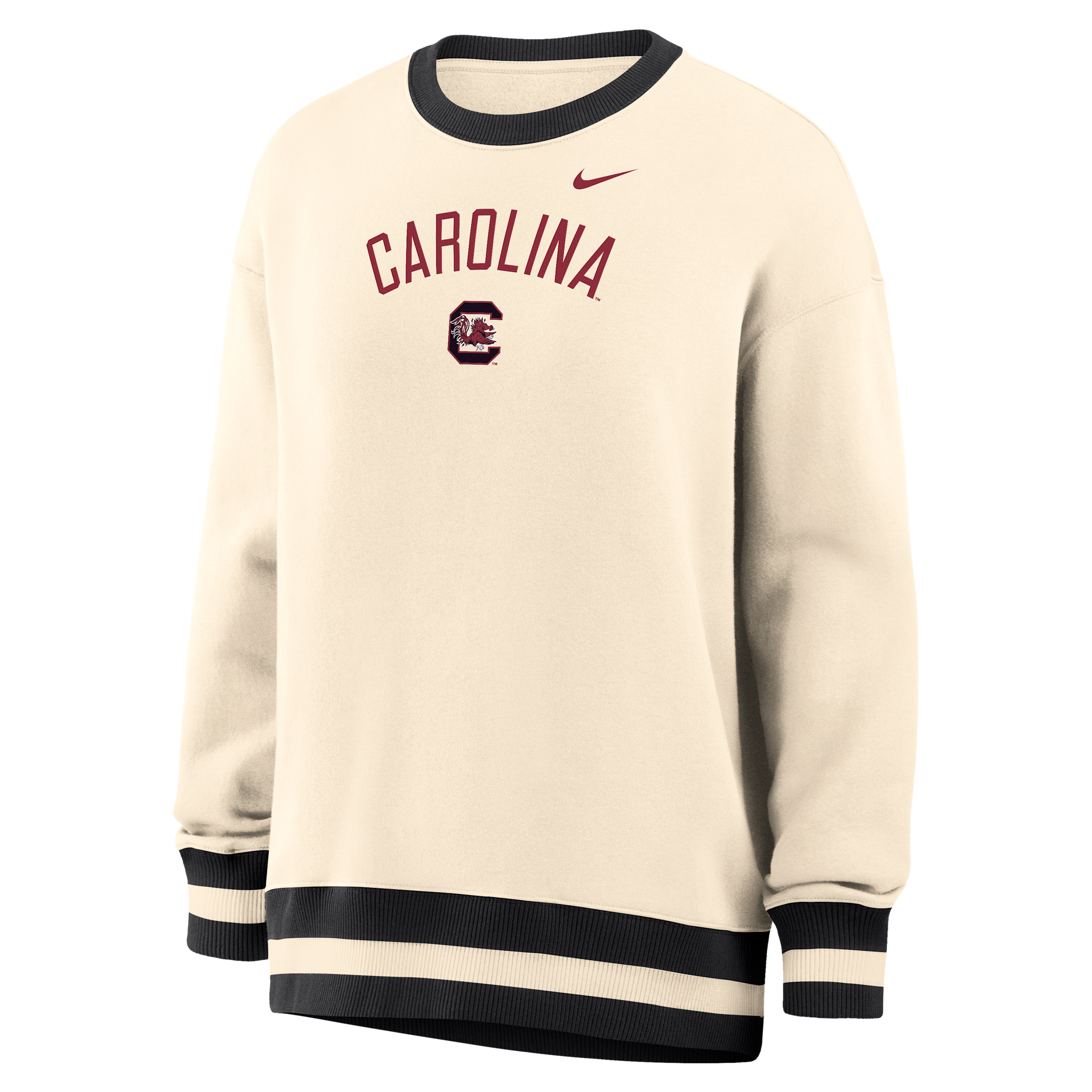 Nike Women's Phoenix (South Carolina Gamecocks) Oversized Crew-Neck Sweatshirt in Brown | IW4983-120