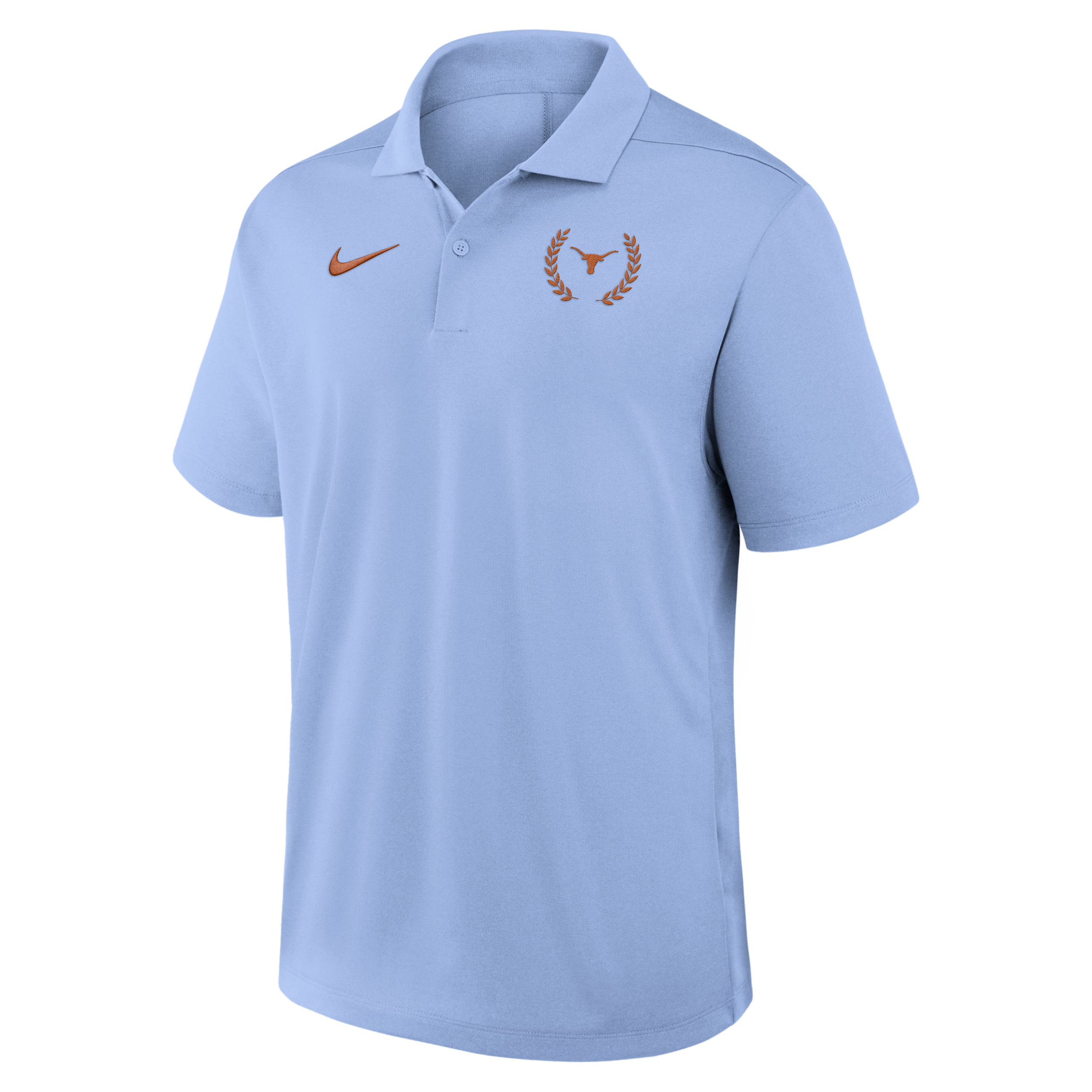 Nike Men's Light Blue Texas Longhorns Heathered Victory Plus Dri-fit Polo Shirt - Light Blue