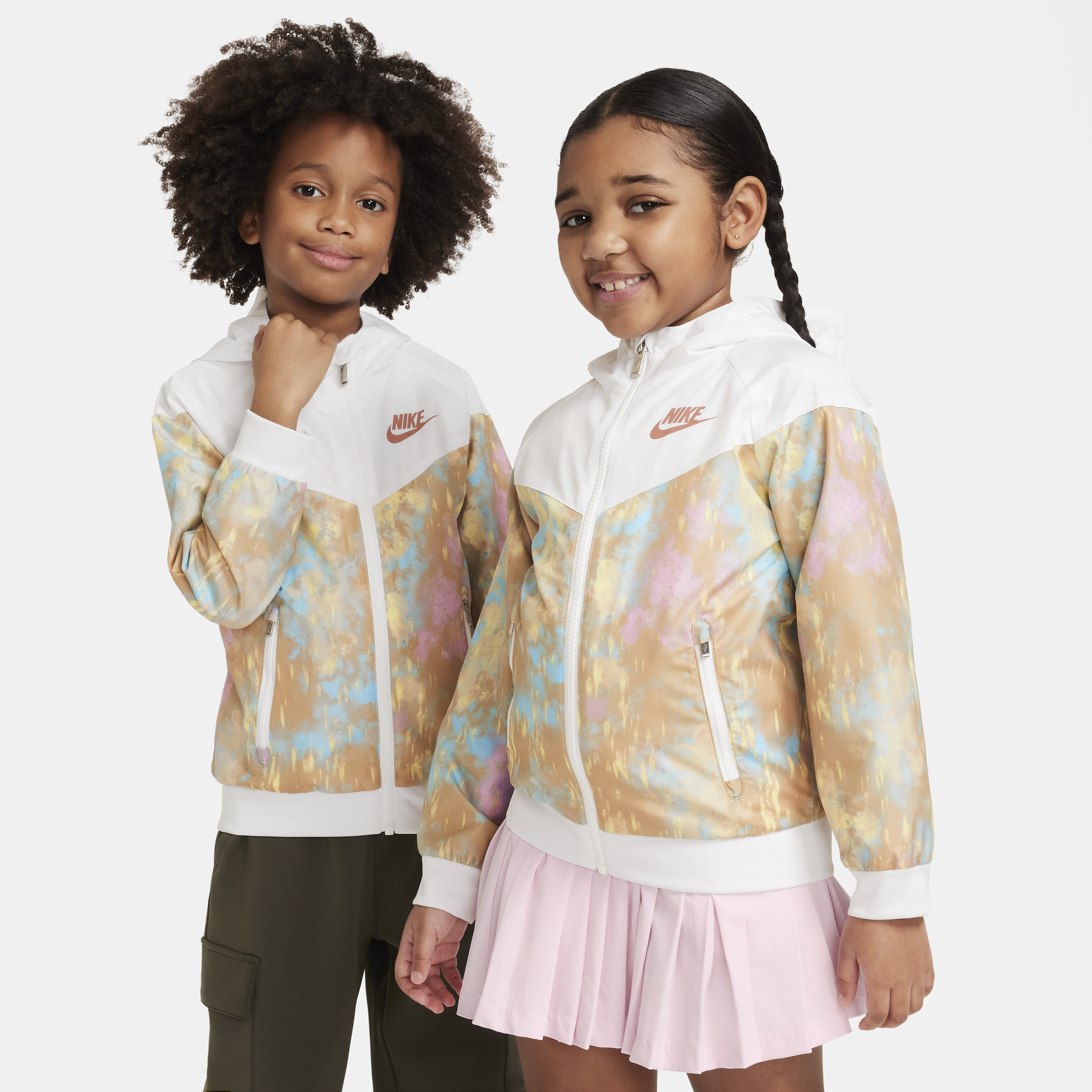 Nike Little Kids' Printed Jacket In Brown