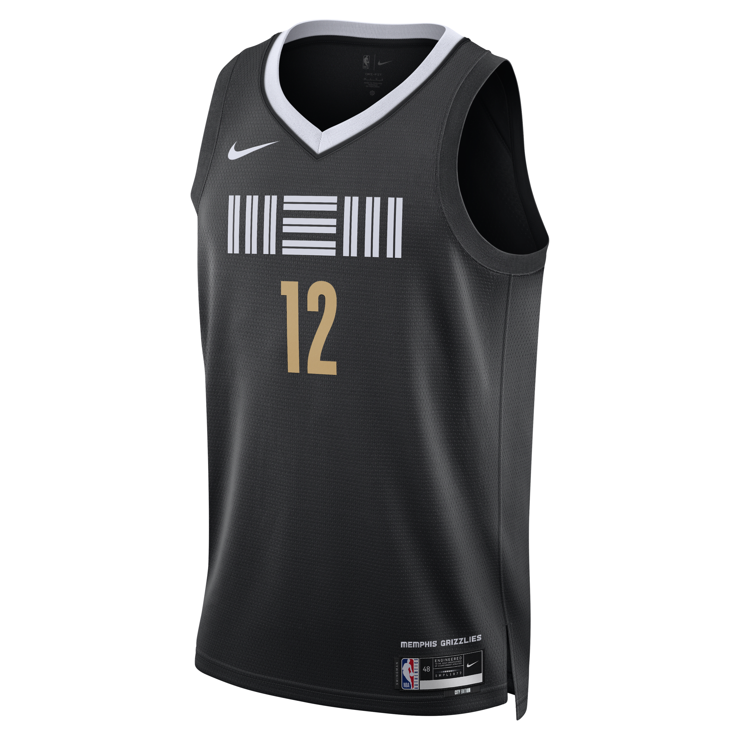 Nike Ja Morant Memphis Grizzlies City Edition 2023/24  Men's Dri-fit Nba Swingman Jersey In Black
