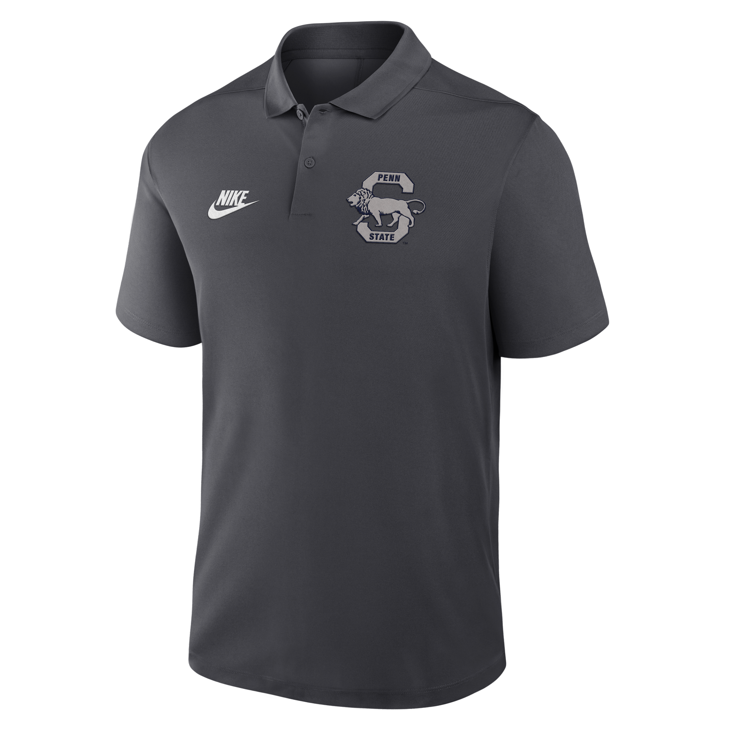 Nike Penn State Primetime Victory Legacy Vault Logo Men's Dri-fit College Polo In Gray