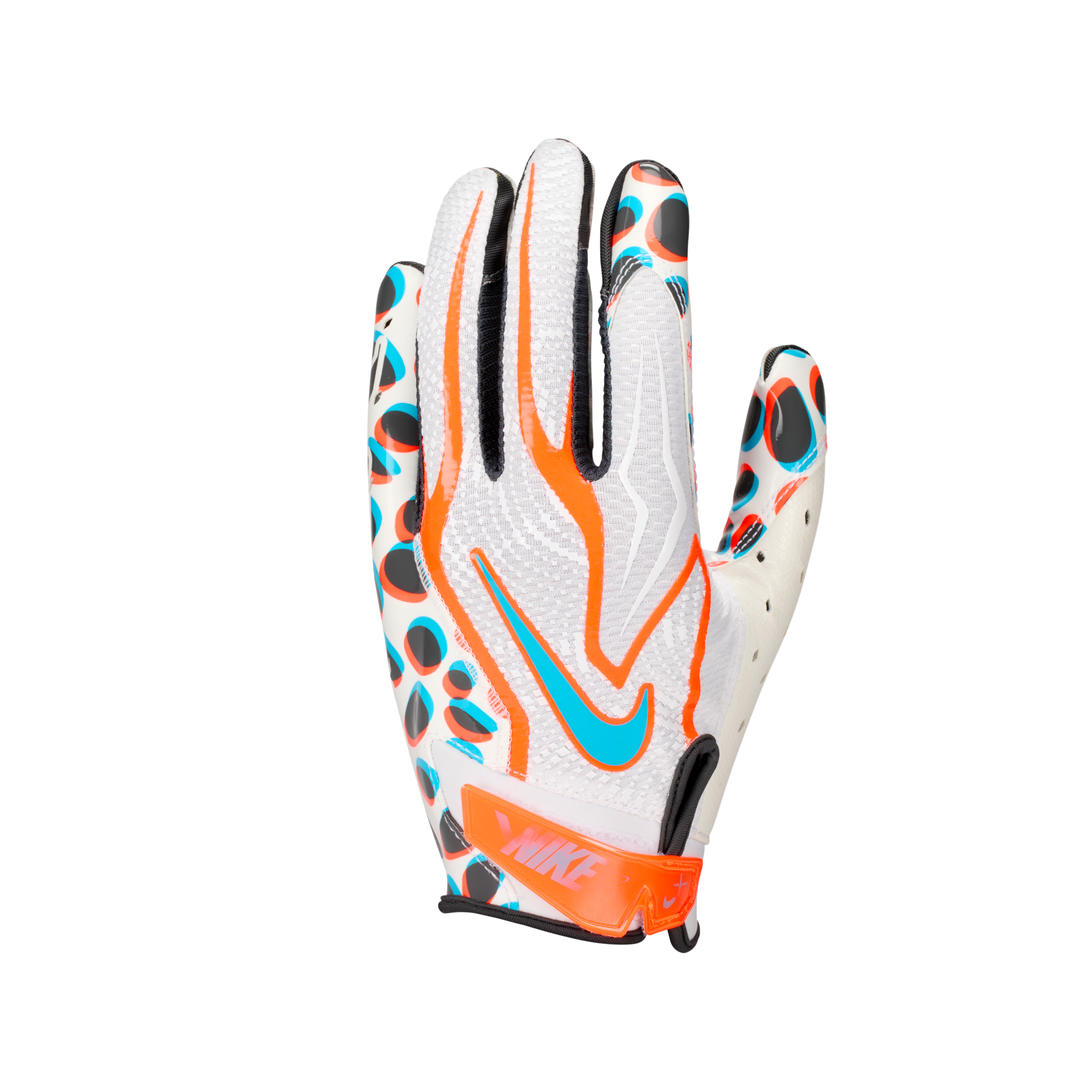 Nike Adult Vapor Jet 9.0 Energy Football Gloves, Men's, Small, White/Total Crimson