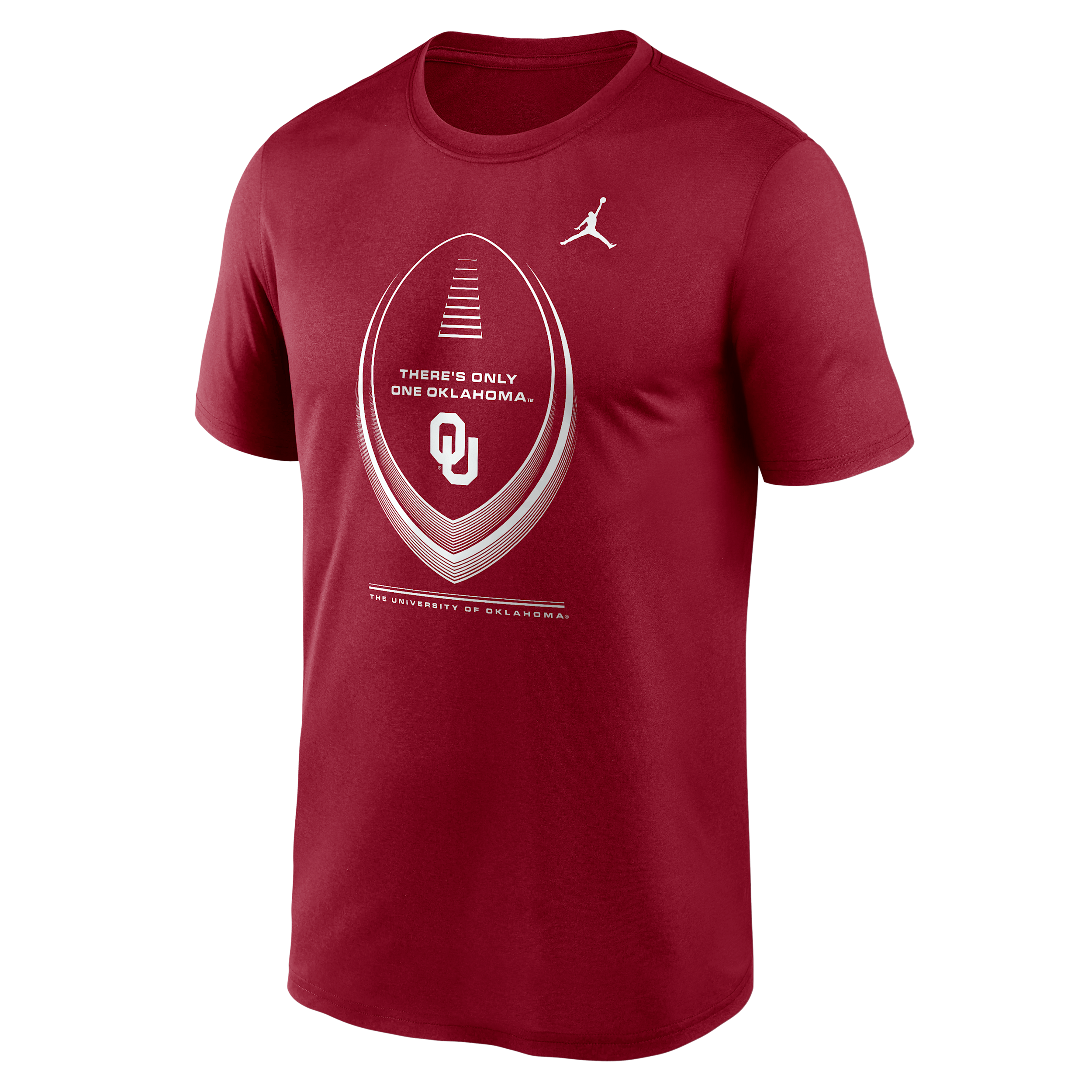 Men's Oklahoma Primetime Football Icon Legend Jordan Brand Dri-FIT College T-Shirt in Red | NKGK69WOKN-BE2