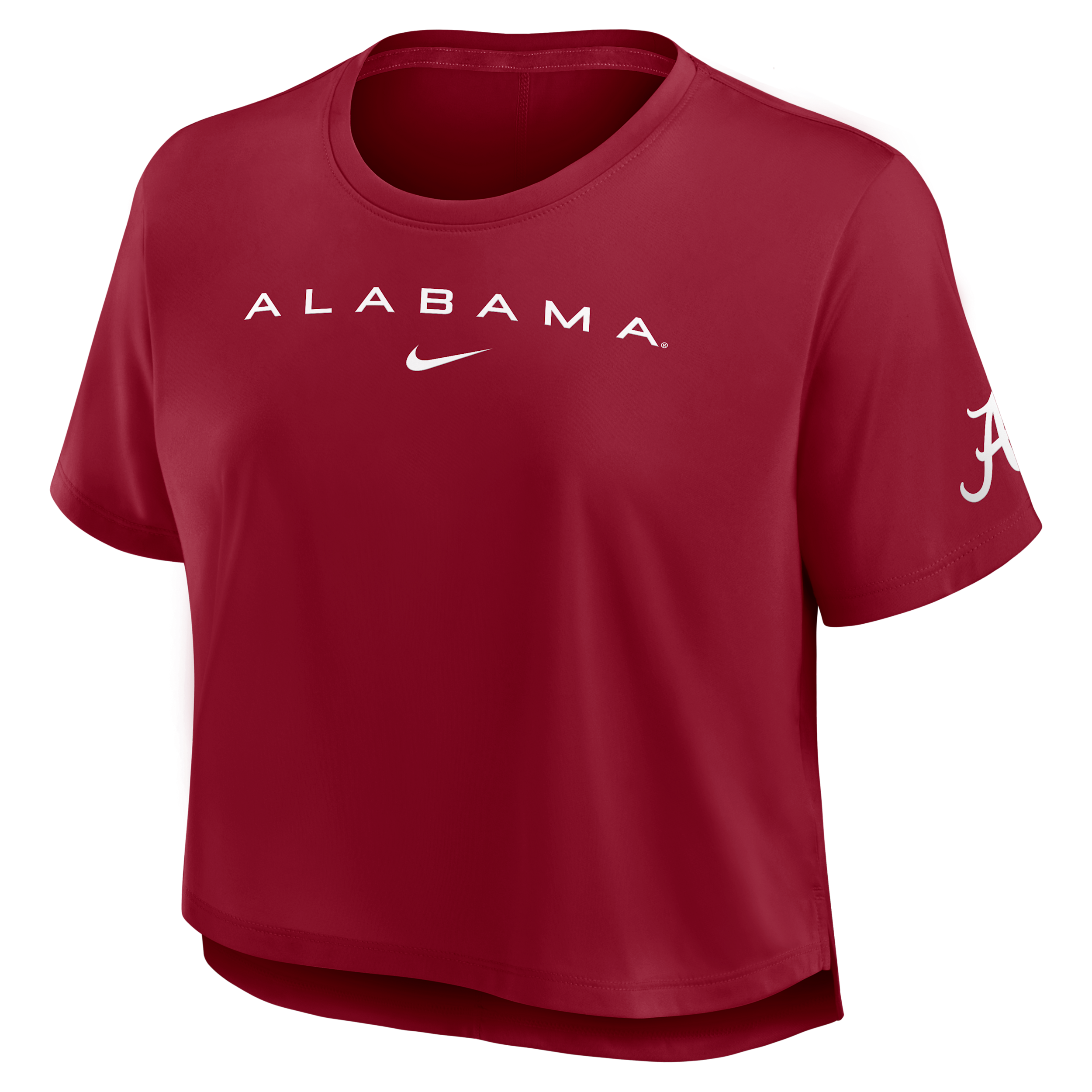 Nike Women's Crimson Alabama Crimson Tide Premium Performance Dri-fit Cropped Top - Crimson